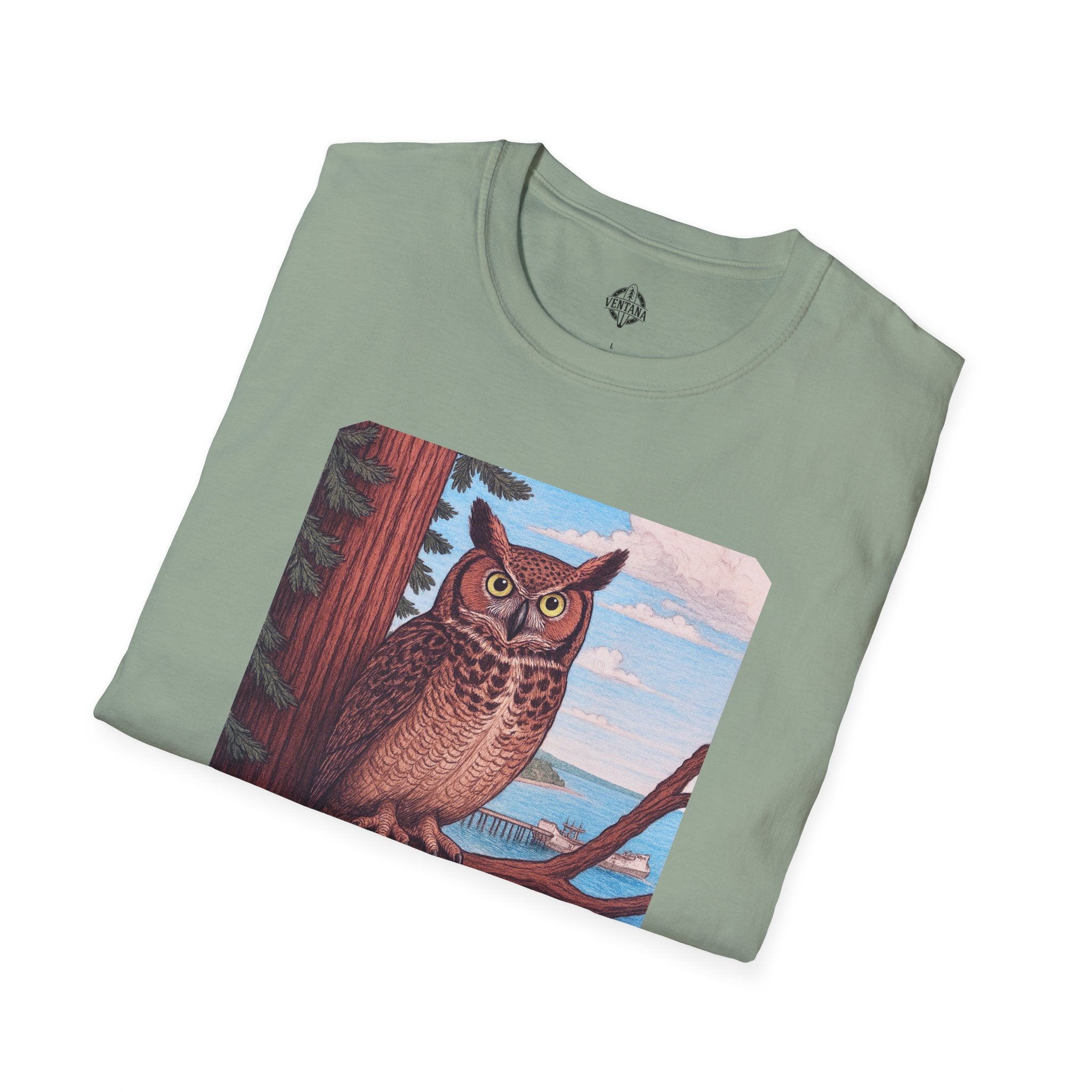 Aptos California Aptosia Owl Unisex - U.S. Cotton T-Shirt