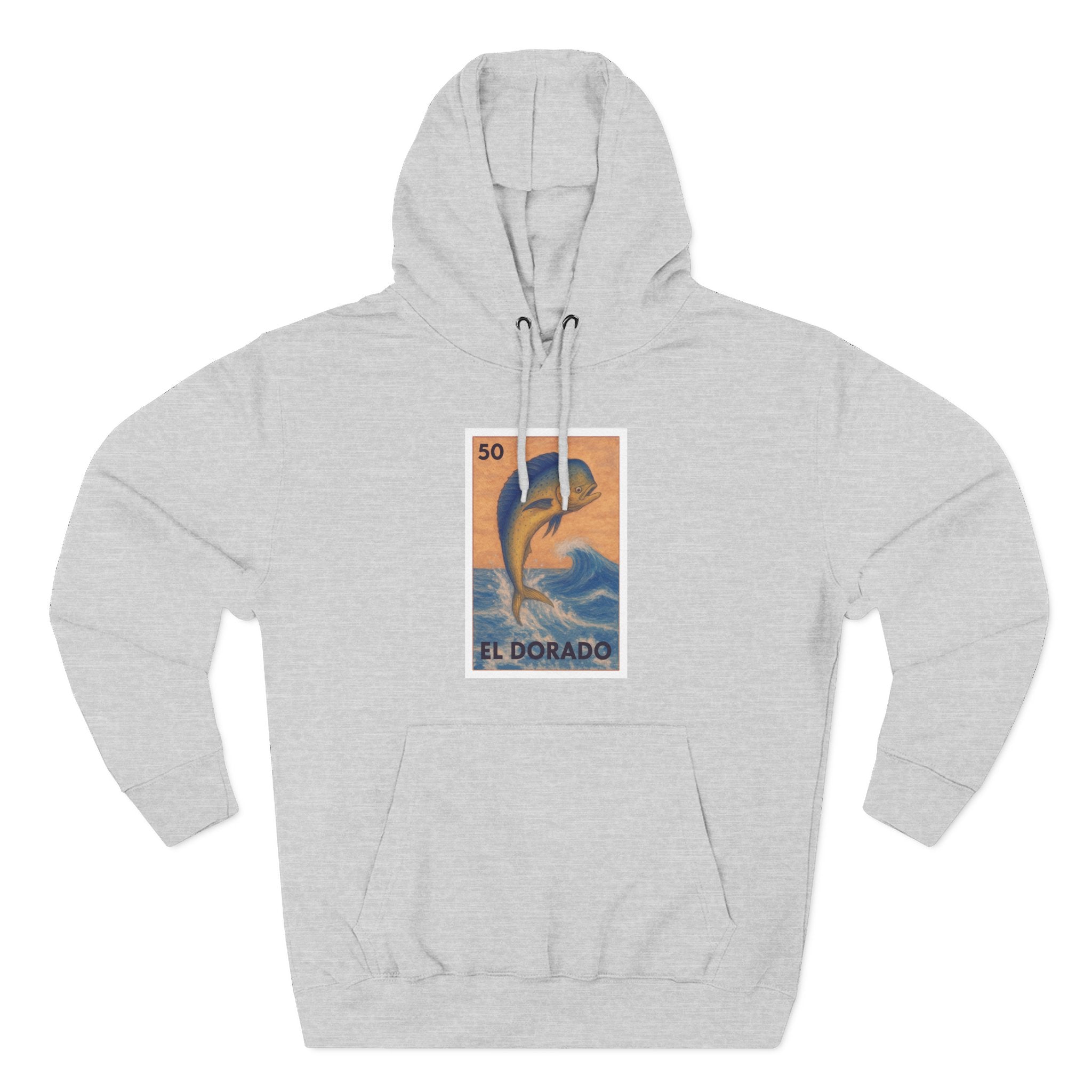 Dorado Lotería Unisex - Pull-Over Cotton Blend Fleece Hoodie (El Dorado)