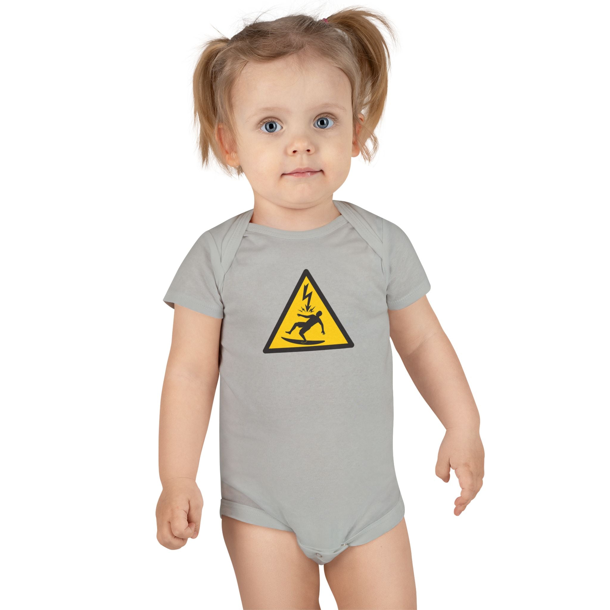 Electric Surfer - Baby Short Sleeve 100% Cotton Onesie