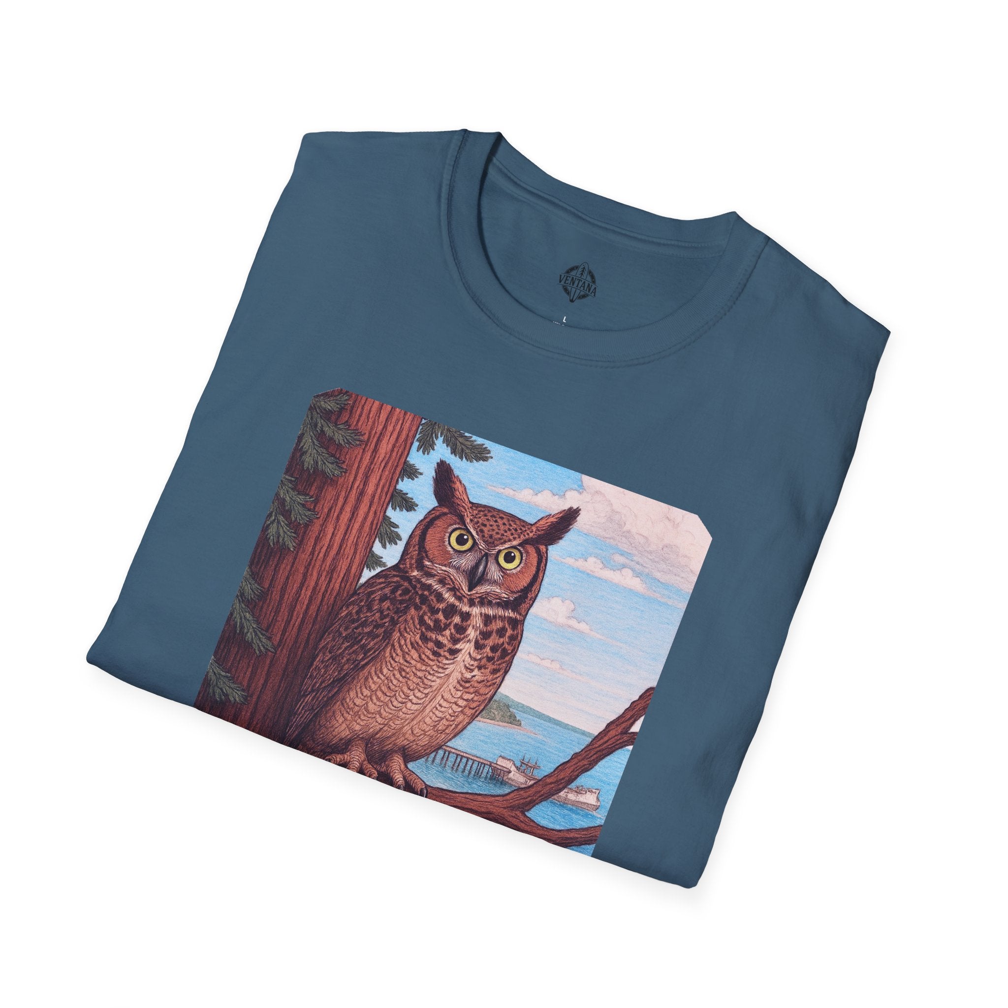 Aptos California Aptosia Owl Unisex - U.S. Cotton T-Shirt