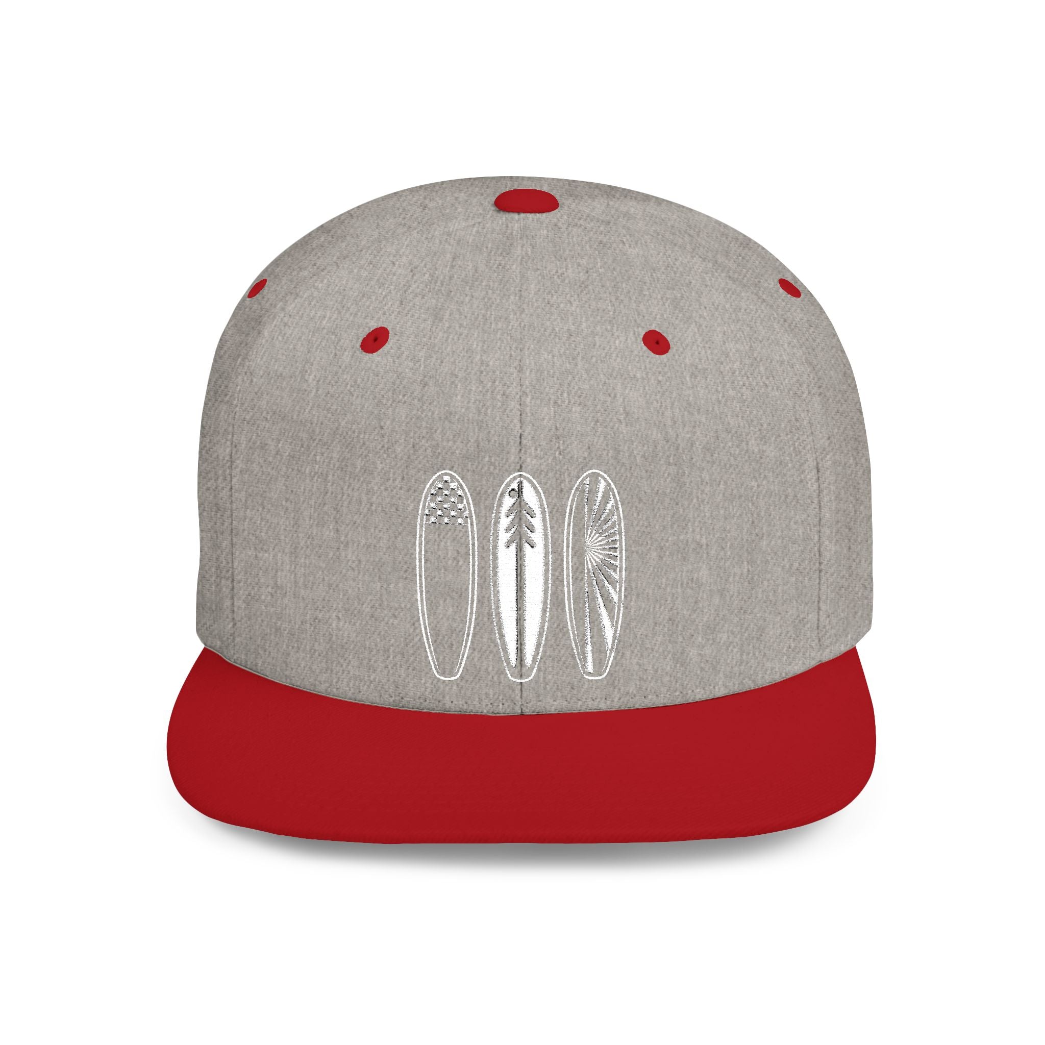Ventana Three Board Embroidered Flat Bill Snapback Hat