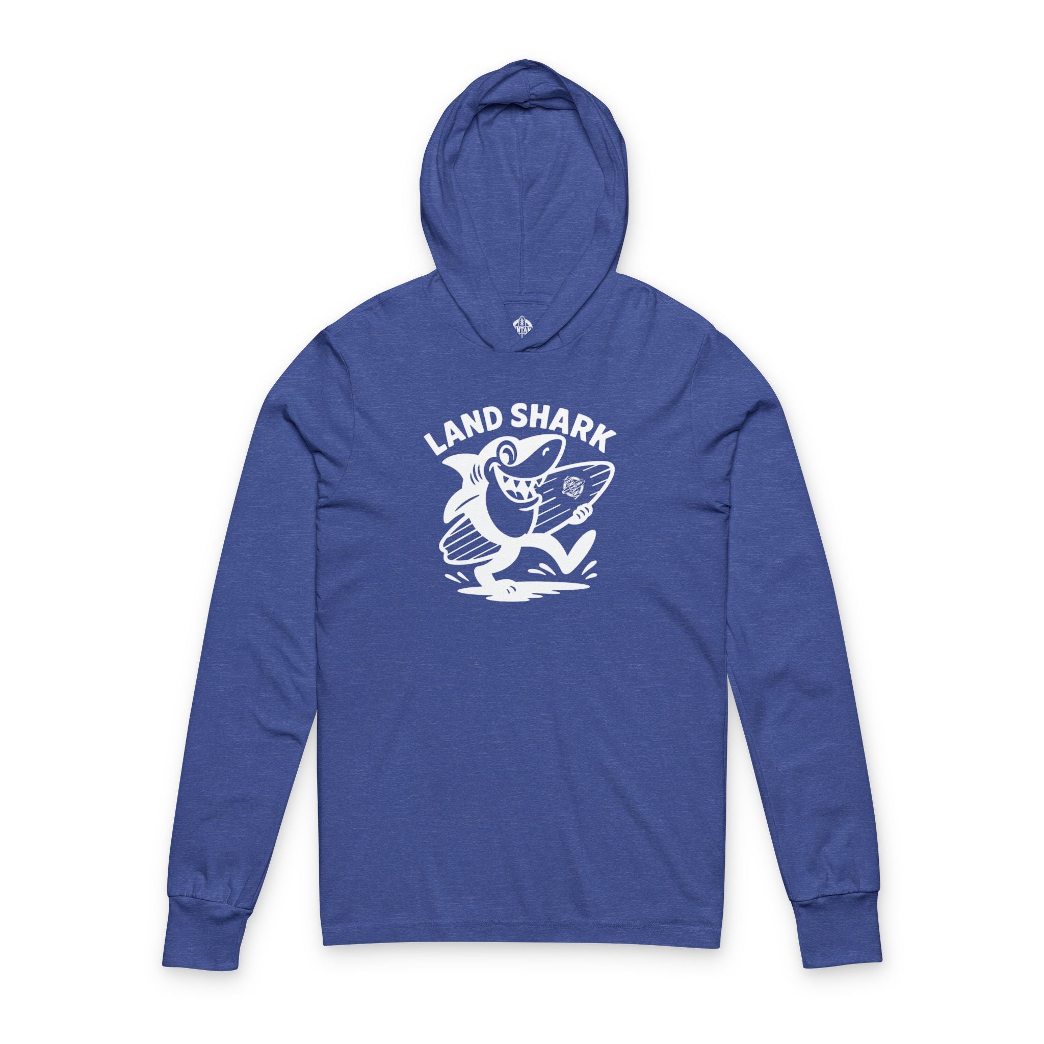 Land Shark Unisex - Cotton Hooded Long Sleeve Hooded T-Shirt