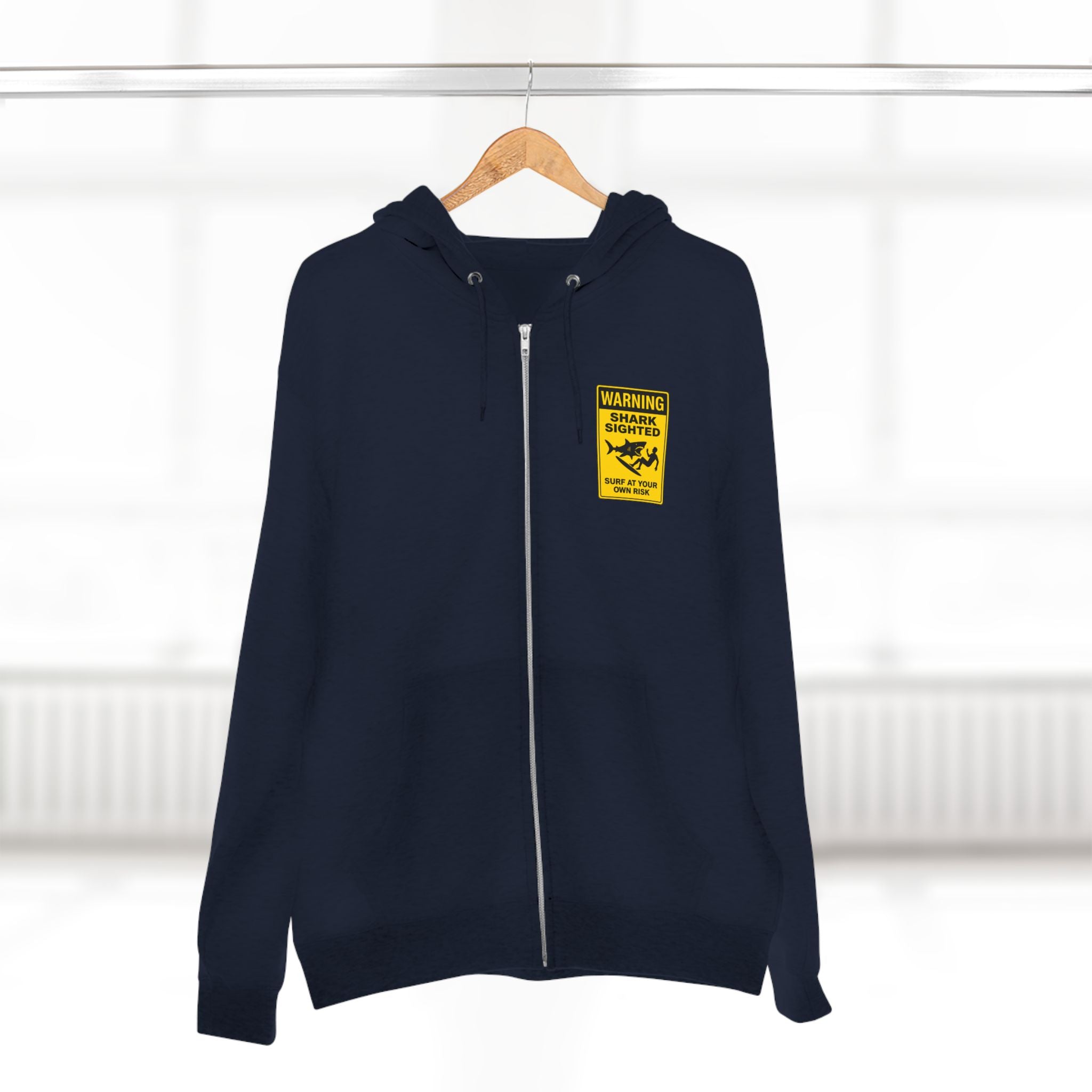 Shark Sighted Unisex - Zip Cotton Blend Fleece Hoodie