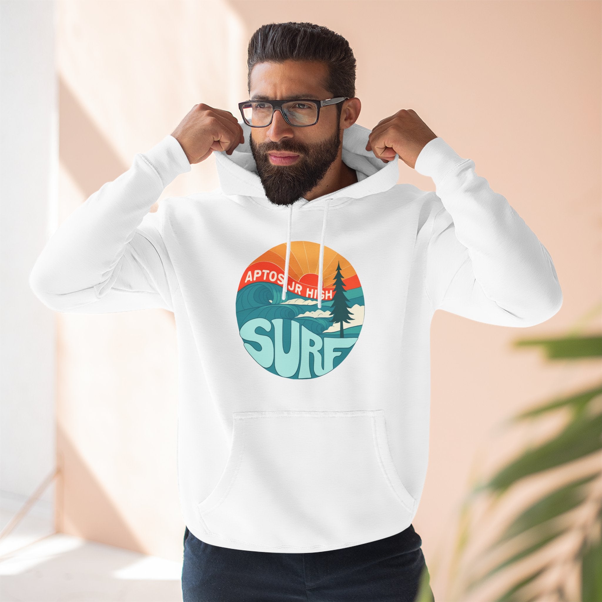 Aptos Junior High Surf Team Sunset Unisex - Pull-Over Cotton Blend Fleece Hoodie