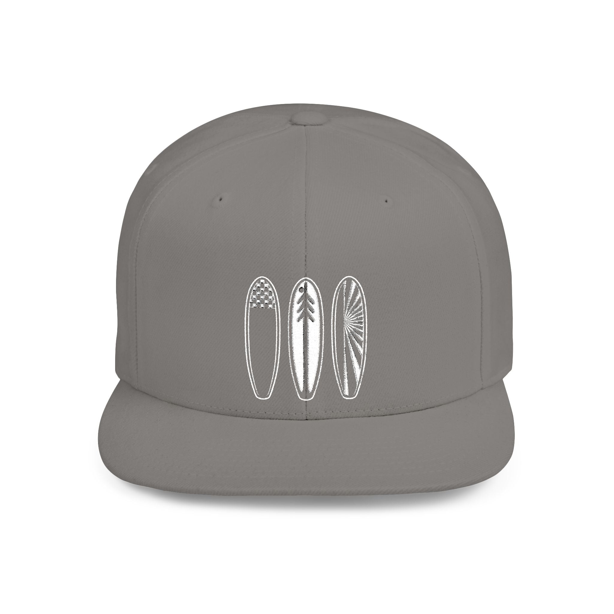 Ventana Three Board Embroidered Flat Bill Snapback Hat