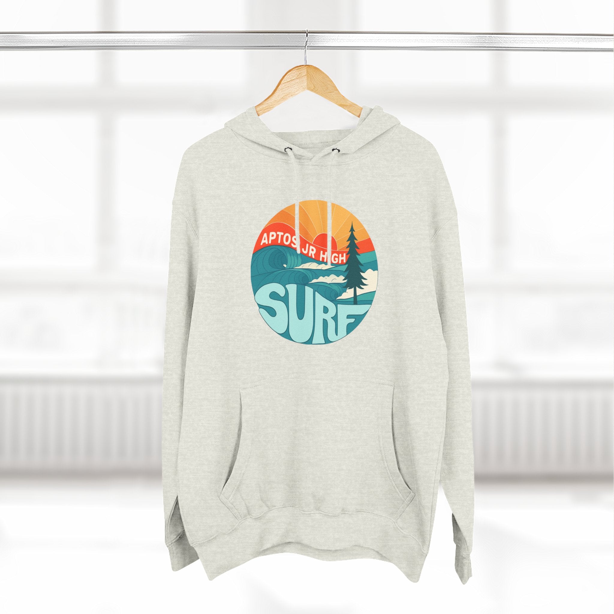 Aptos Junior High Surf Team Sunset Unisex - Pull-Over Cotton Blend Fleece Hoodie