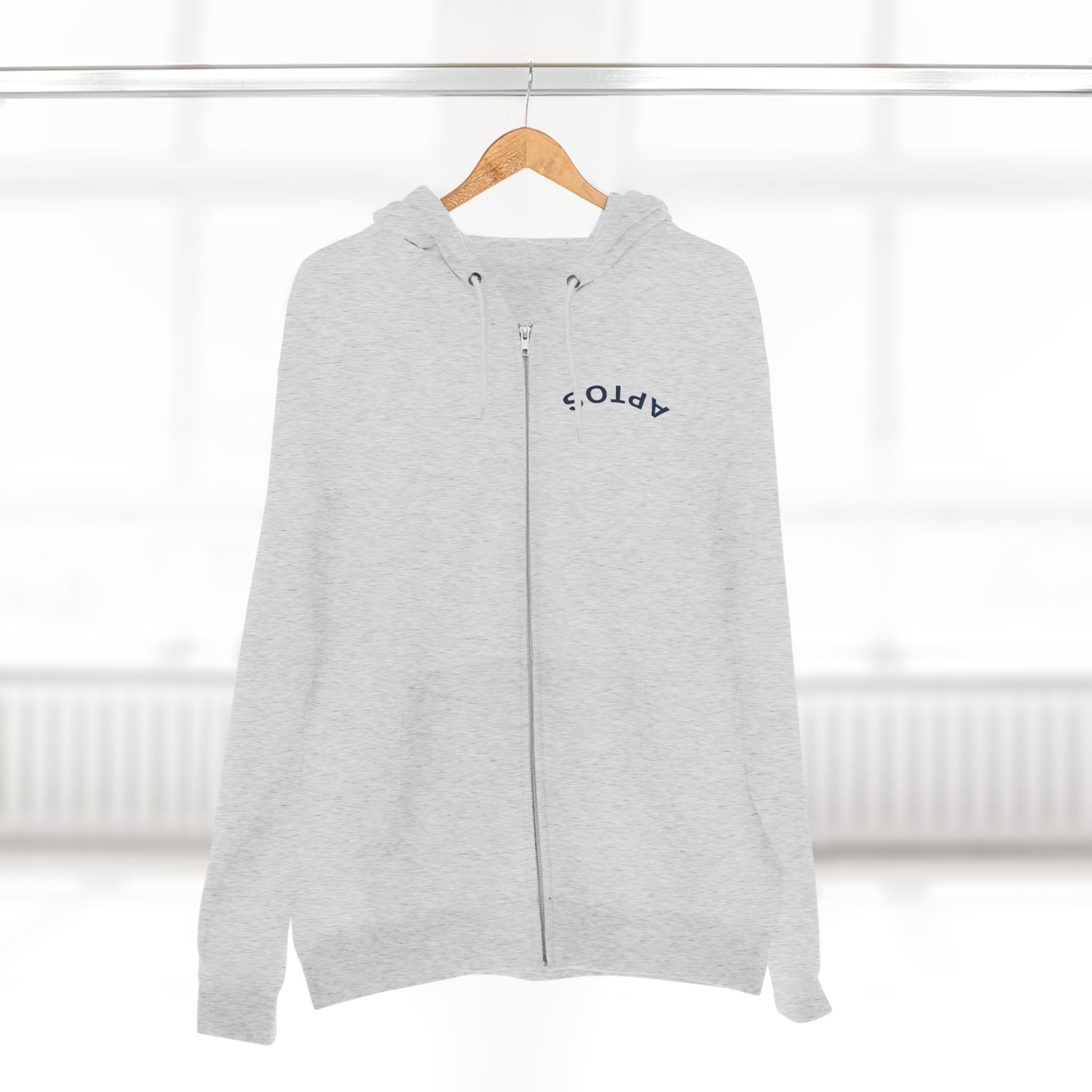 Aptos California Upside Down Unisex - Zip Cotton Blend Fleece Hoodie