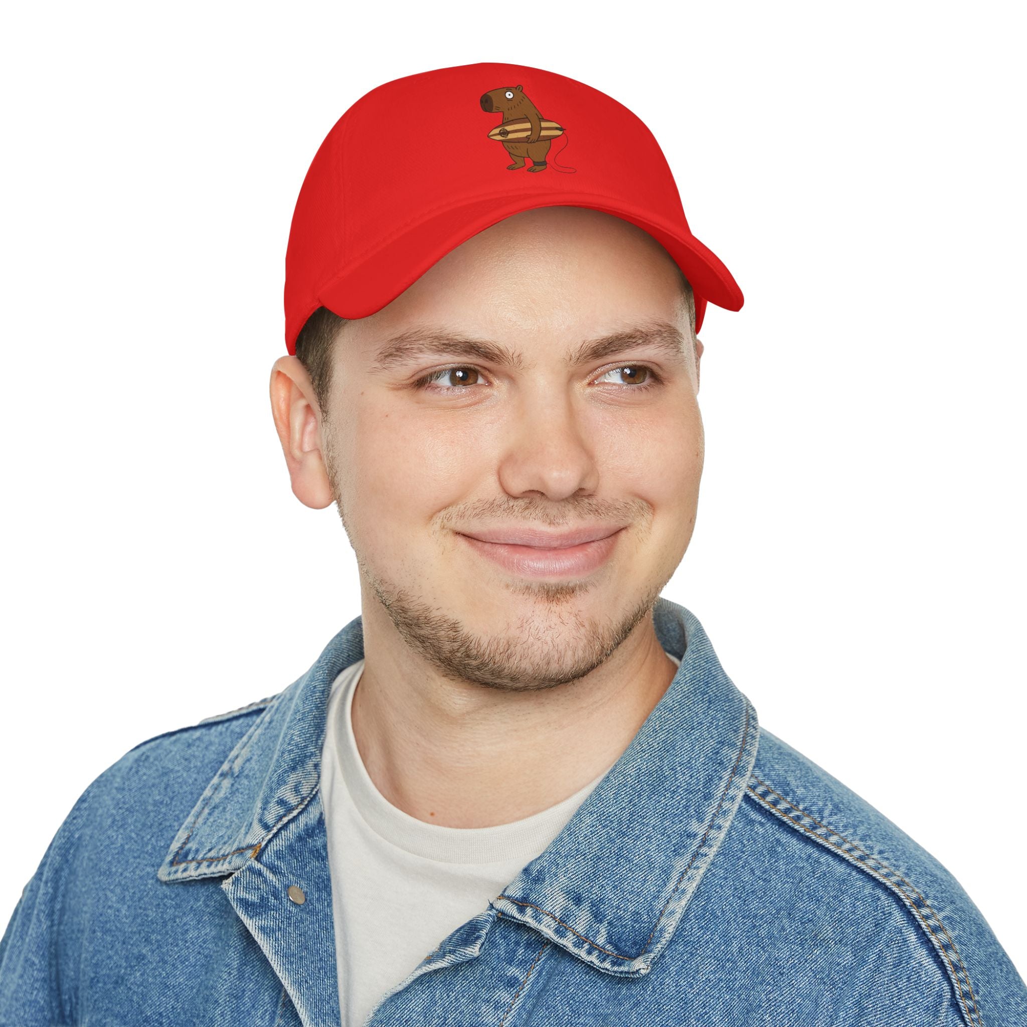 Capybara Surfer - 100% Cotton Baseball Cap