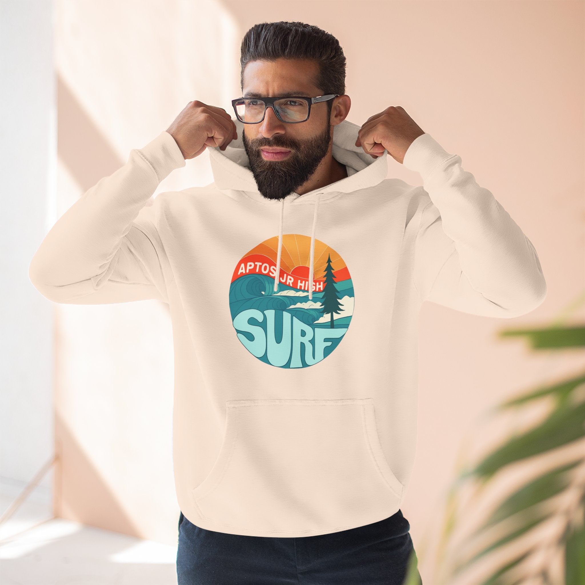 Aptos Junior High Surf Team Sunset Unisex - Pull-Over Cotton Blend Fleece Hoodie