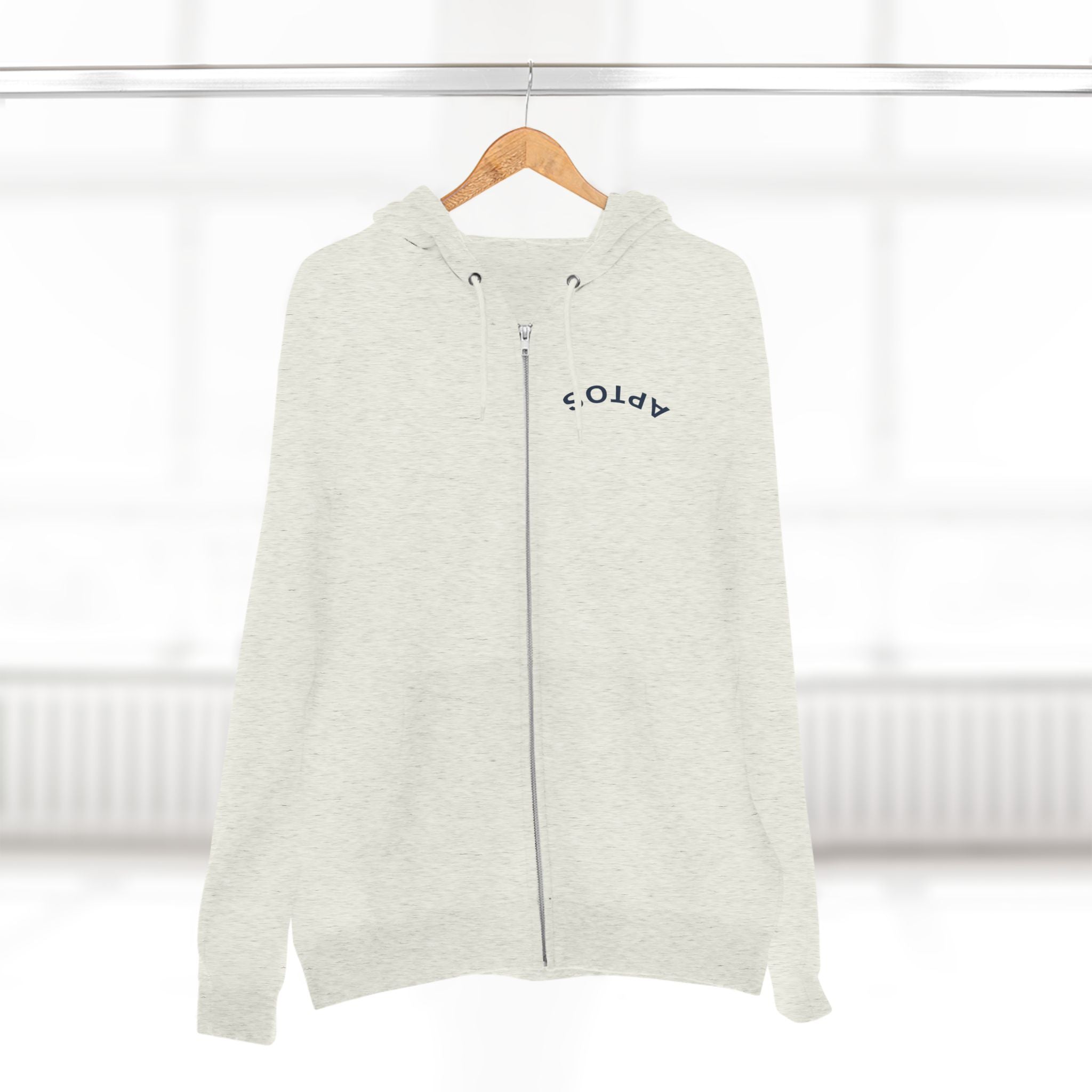 Aptos California Upside Down Unisex - Zip Cotton Blend Fleece Hoodie