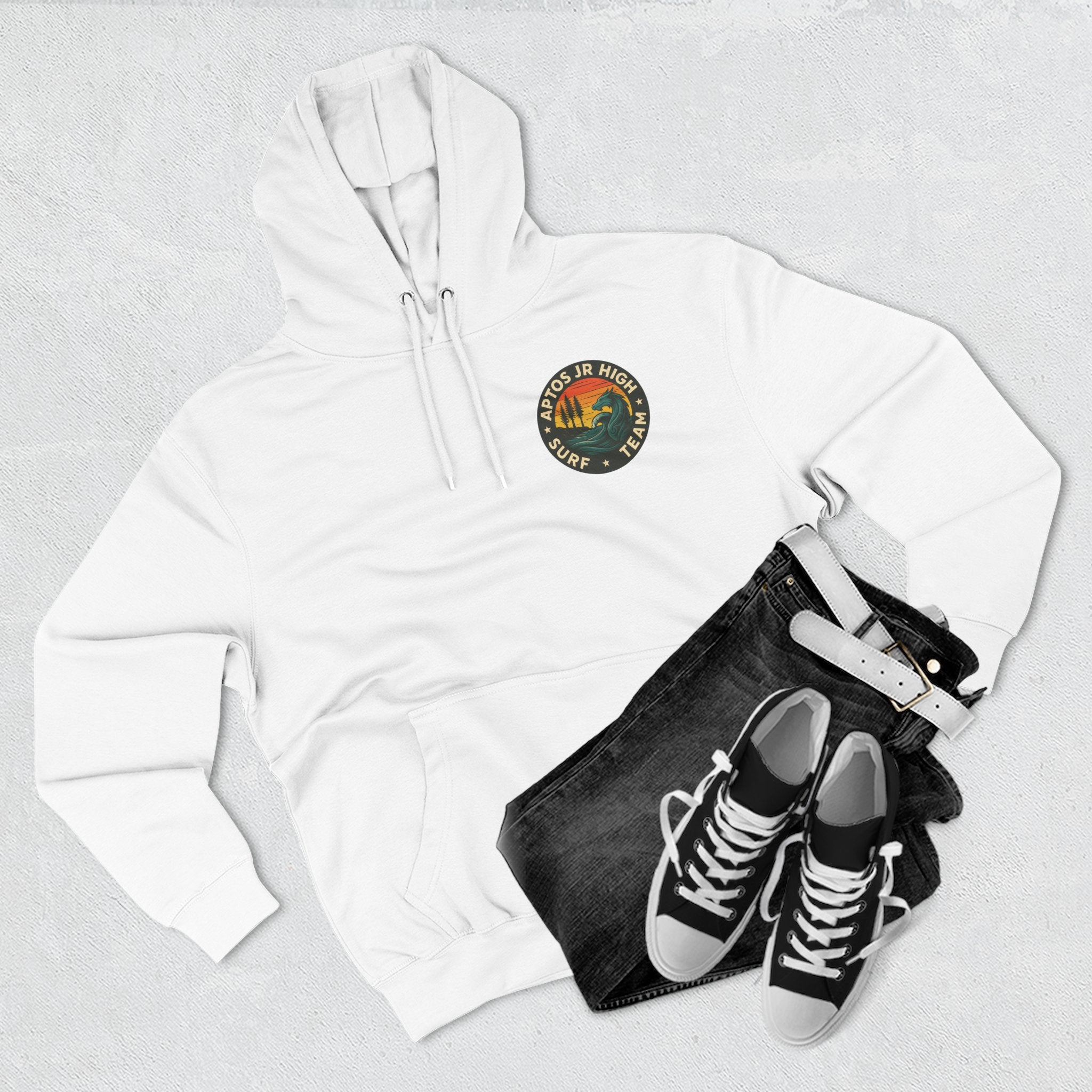 Aptos Junior High Surf Team Unisex - Pull-Over Cotton Blend Fleece Hoodie