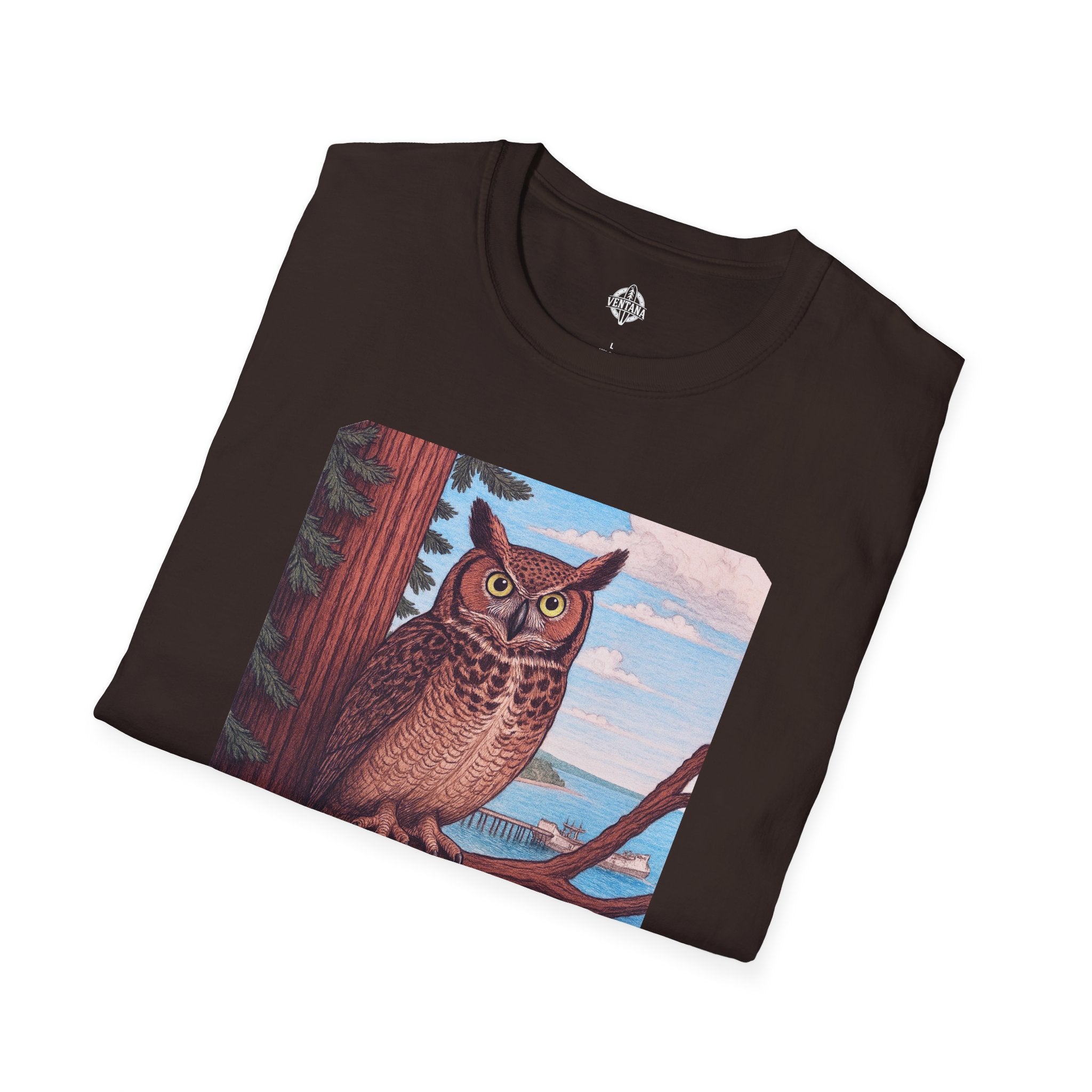 Aptos California Aptosia Owl Unisex - U.S. Cotton T-Shirt