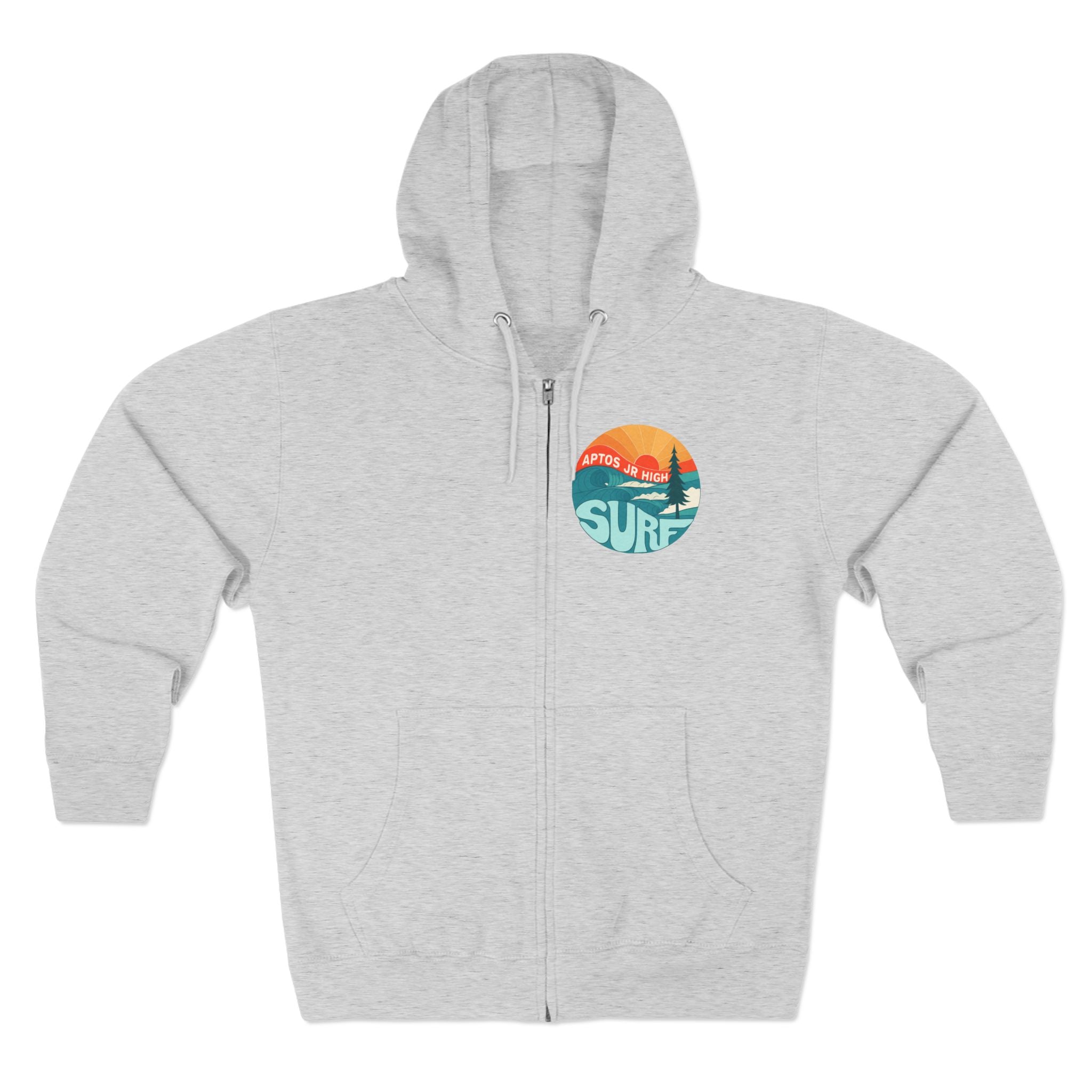 Aptos Junior High Surf Team Sunset Unisex - Zip Cotton Blend Fleece Hoodie