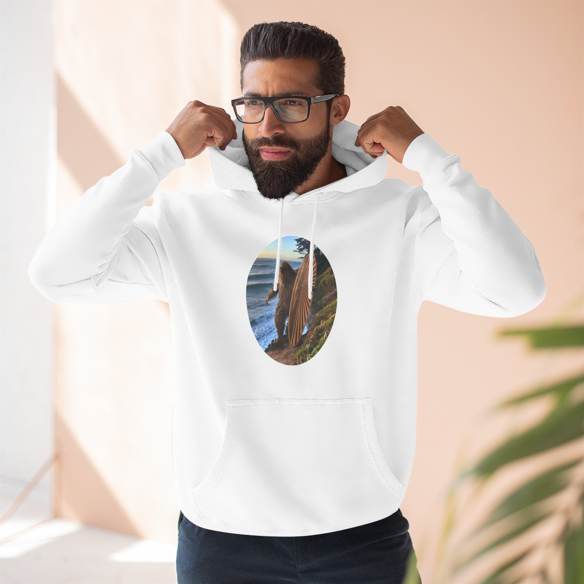 Ventana Real Surfsquatch Unisex - Pull-Over Cotton Blend Fleece Hoodie