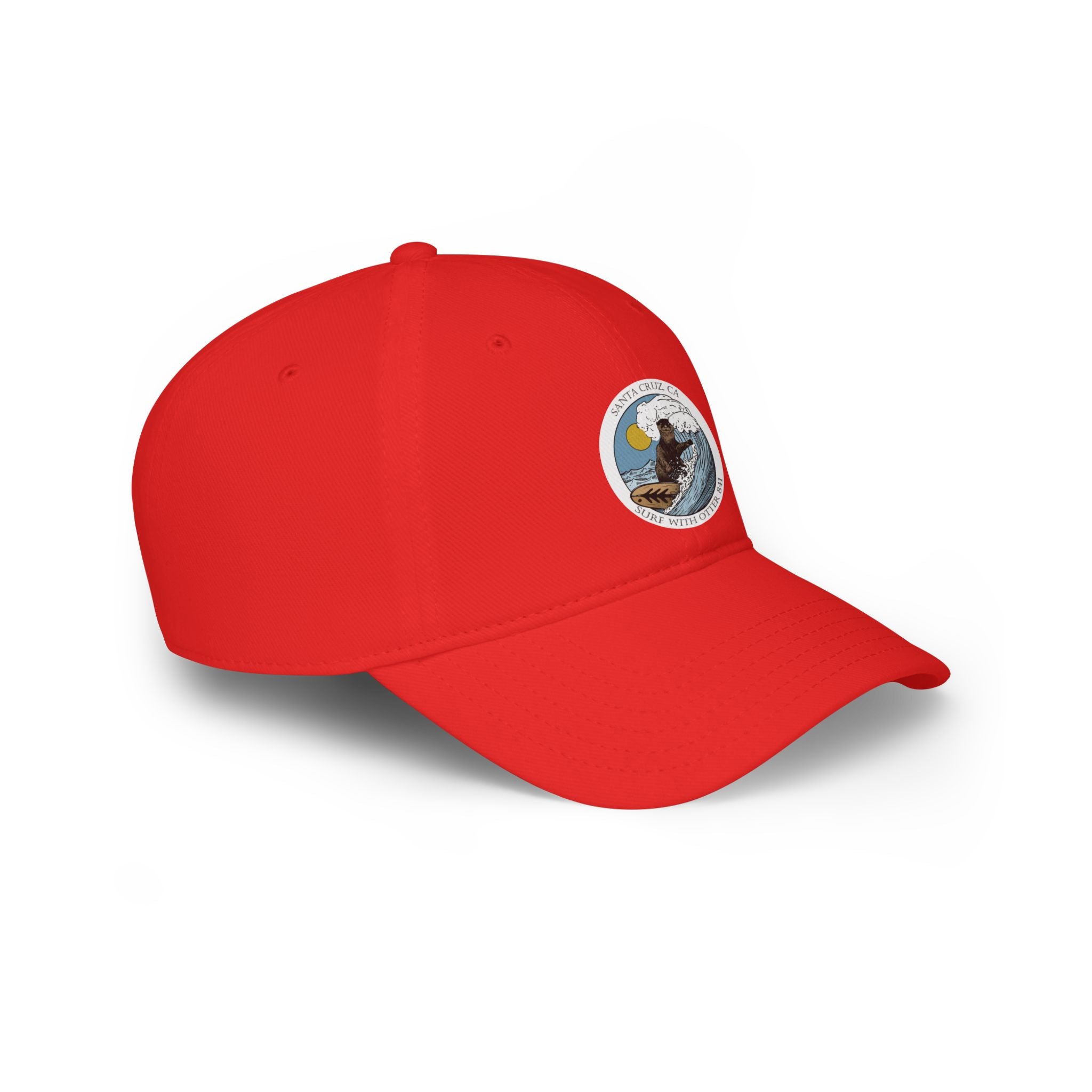 Surf with Otter 841 by Thiago Bianchini - 100% Cotton Baseball Cap