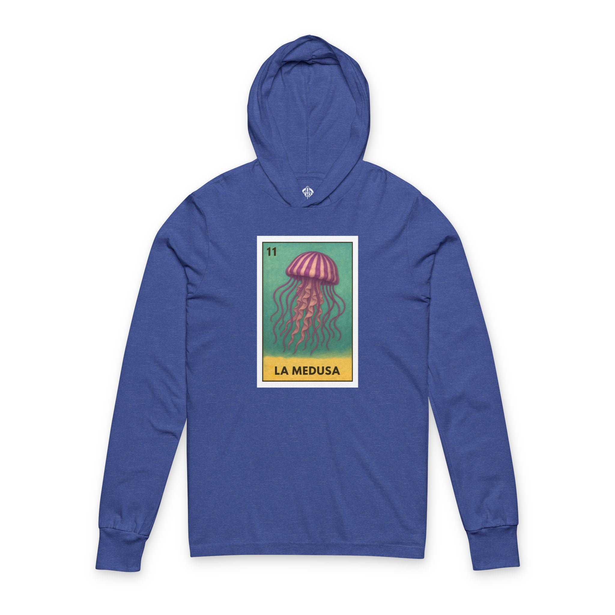 Sea Jelly Lotería Unisex - Cotton Hooded Long Sleeve Hooded T-Shirt (La Medusa)