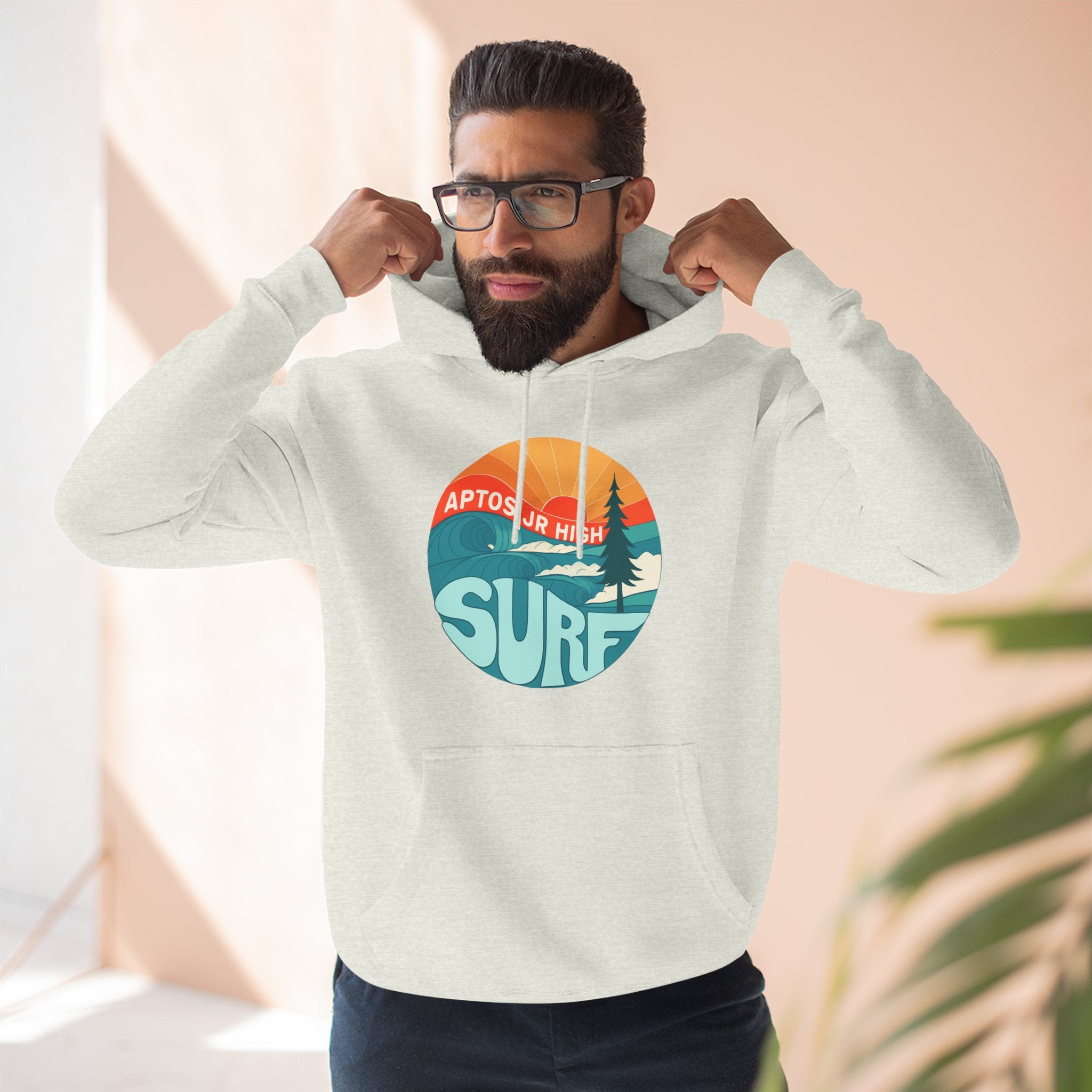 Aptos Junior High Surf Team Sunset Unisex - Pull-Over Cotton Blend Fleece Hoodie