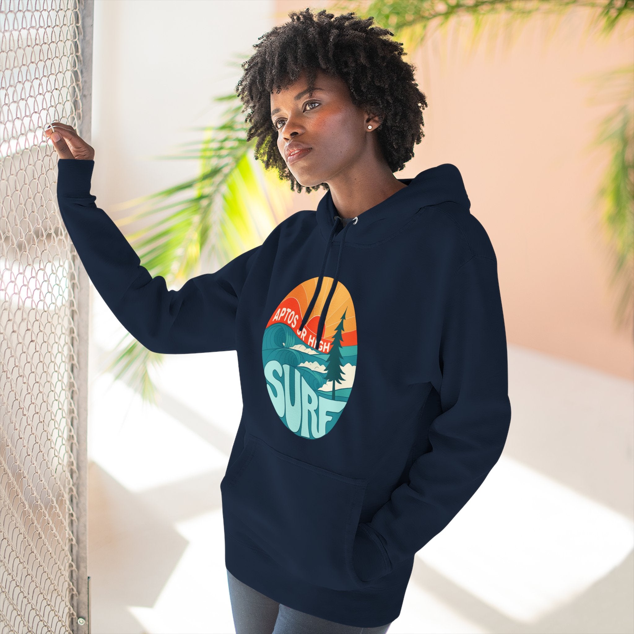 Aptos Junior High Surf Team Sunset Unisex - Pull-Over Cotton Blend Fleece Hoodie