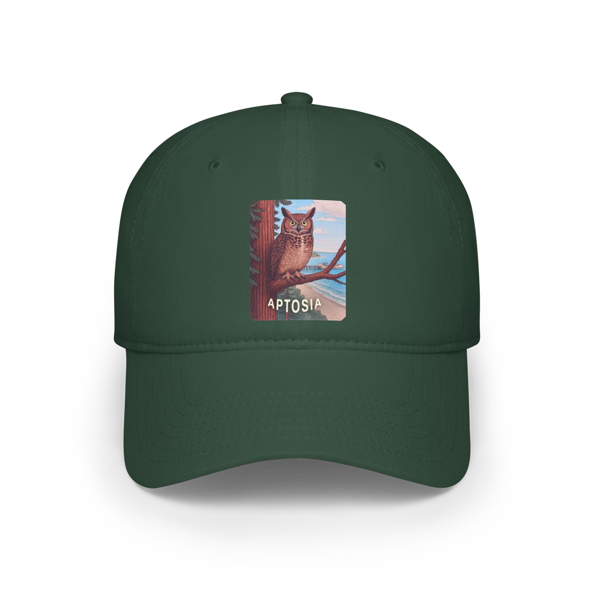 Aptos California Aptosia Owl - 100% Cotton Baseball Cap