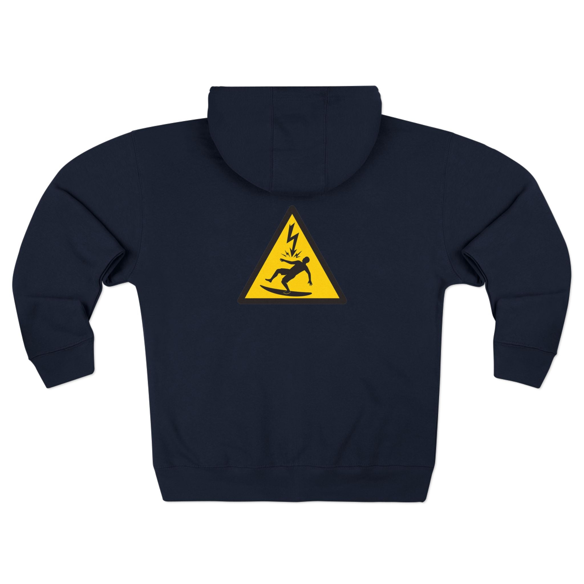 Electric Surfer Unisex - Zip Cotton Blend Fleece Hoodie
