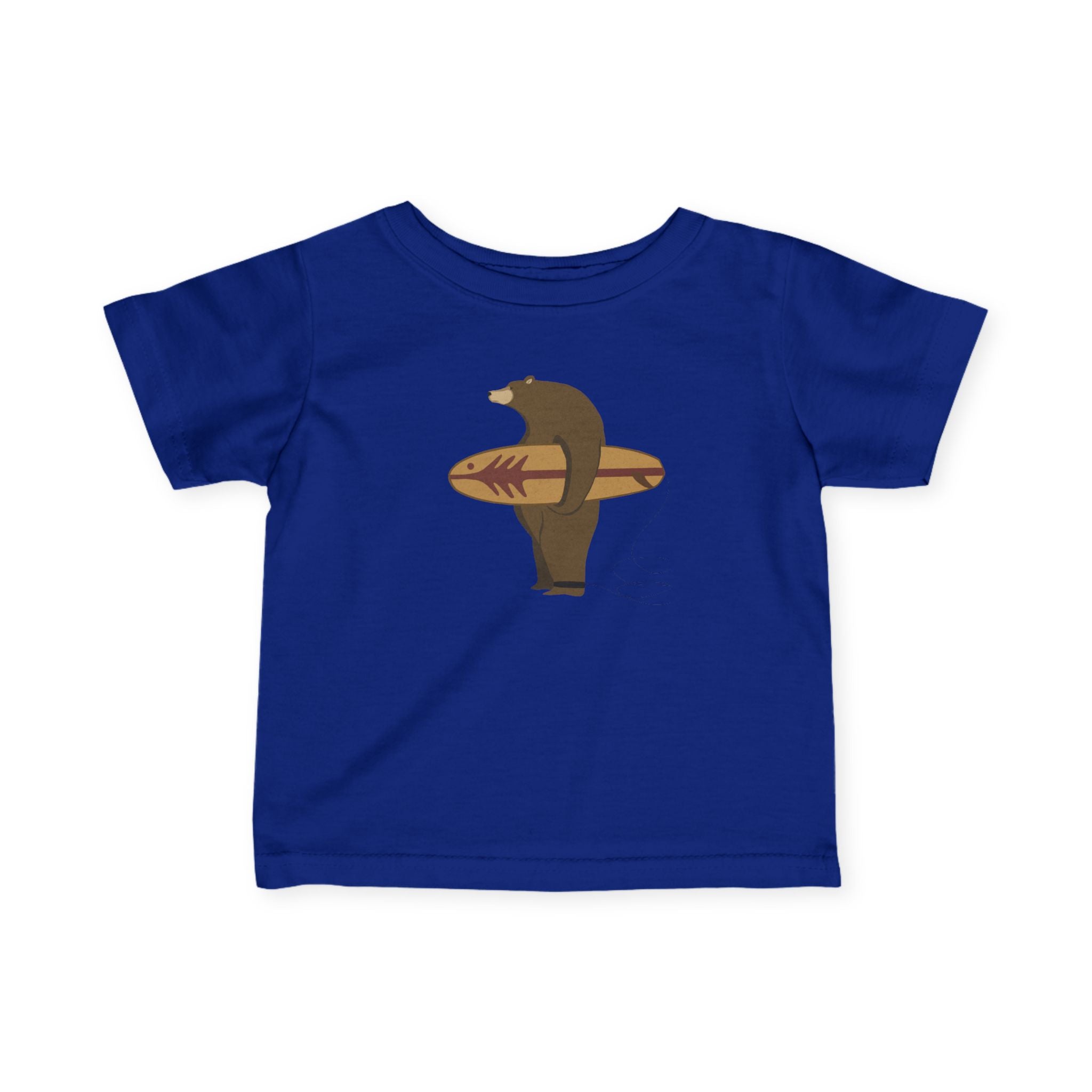 Surfing Grizzly Bear by Fabian Lavater - Infant 100% Cotton T-Shirt