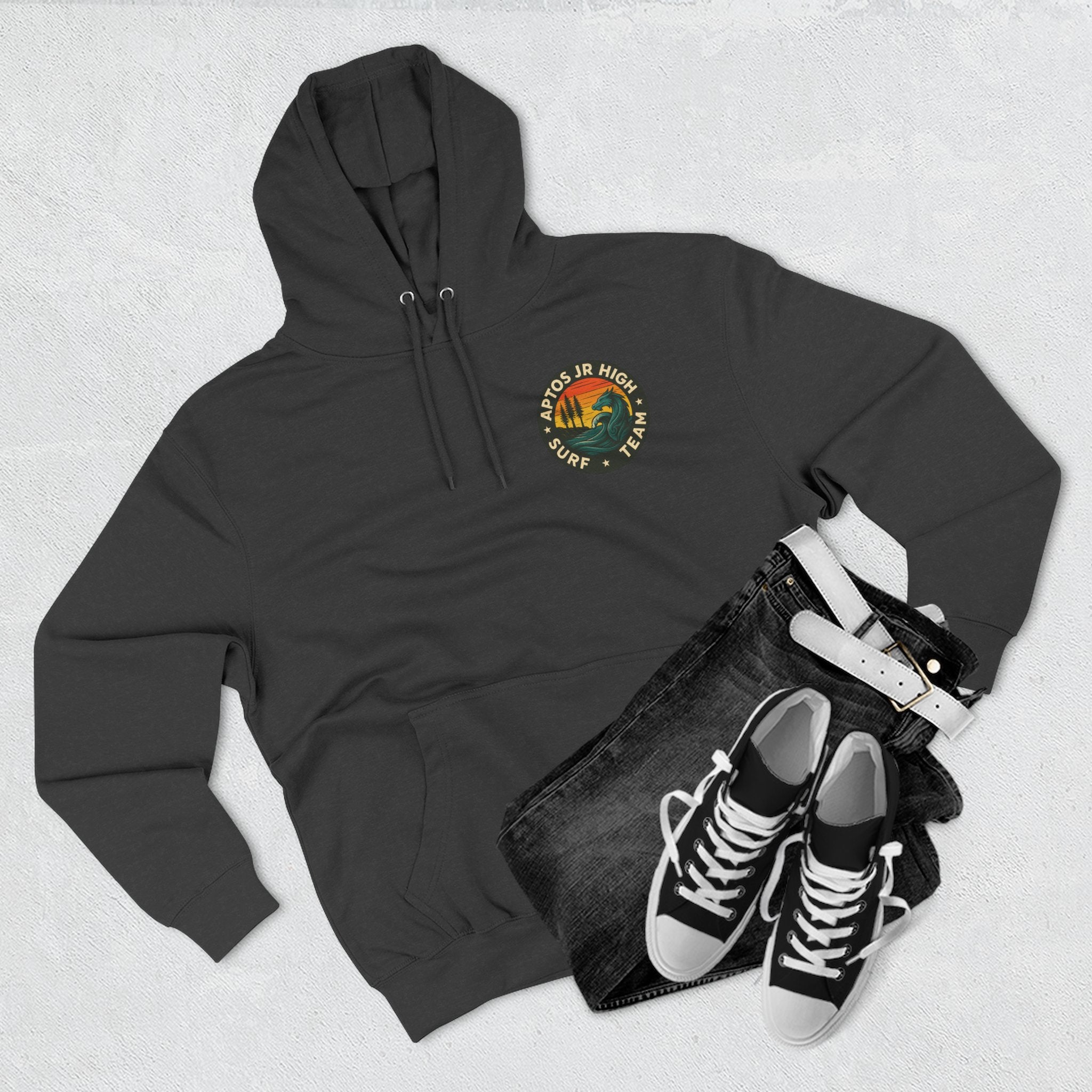 Aptos Junior High Surf Team Unisex - Pull-Over Cotton Blend Fleece Hoodie