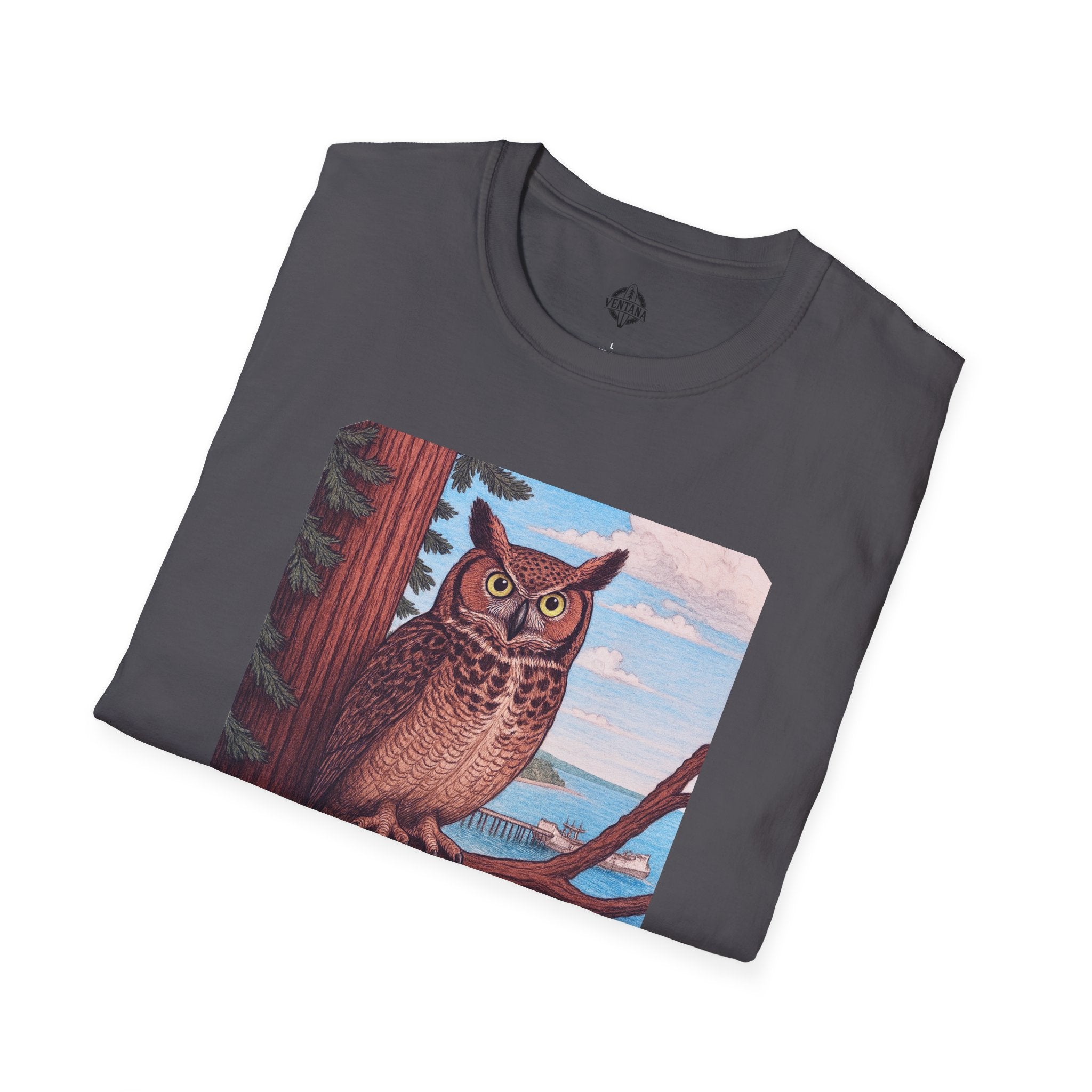Aptos California Aptosia Owl Unisex - U.S. Cotton T-Shirt