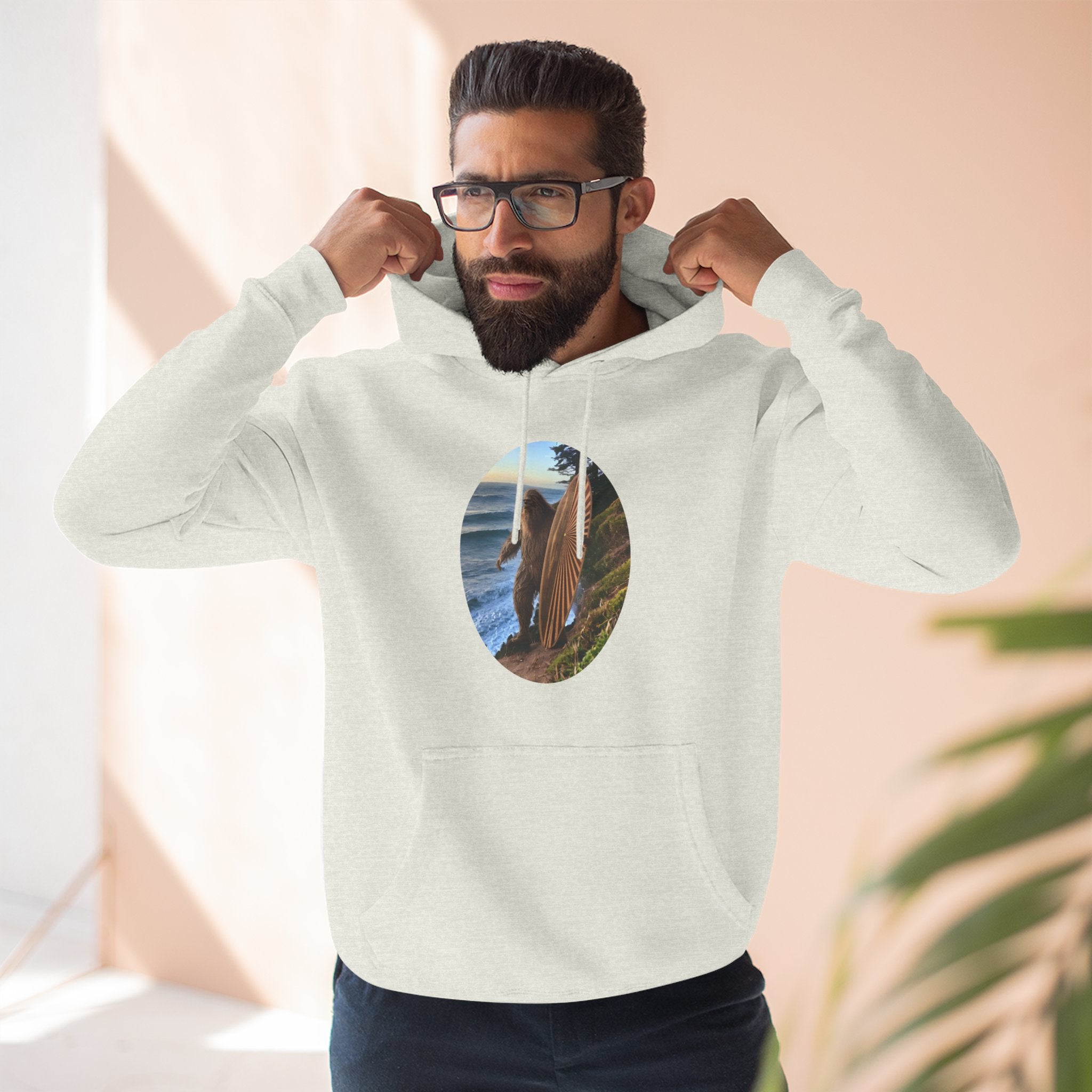 Ventana Real Surfsquatch Unisex - Pull-Over Cotton Blend Fleece Hoodie
