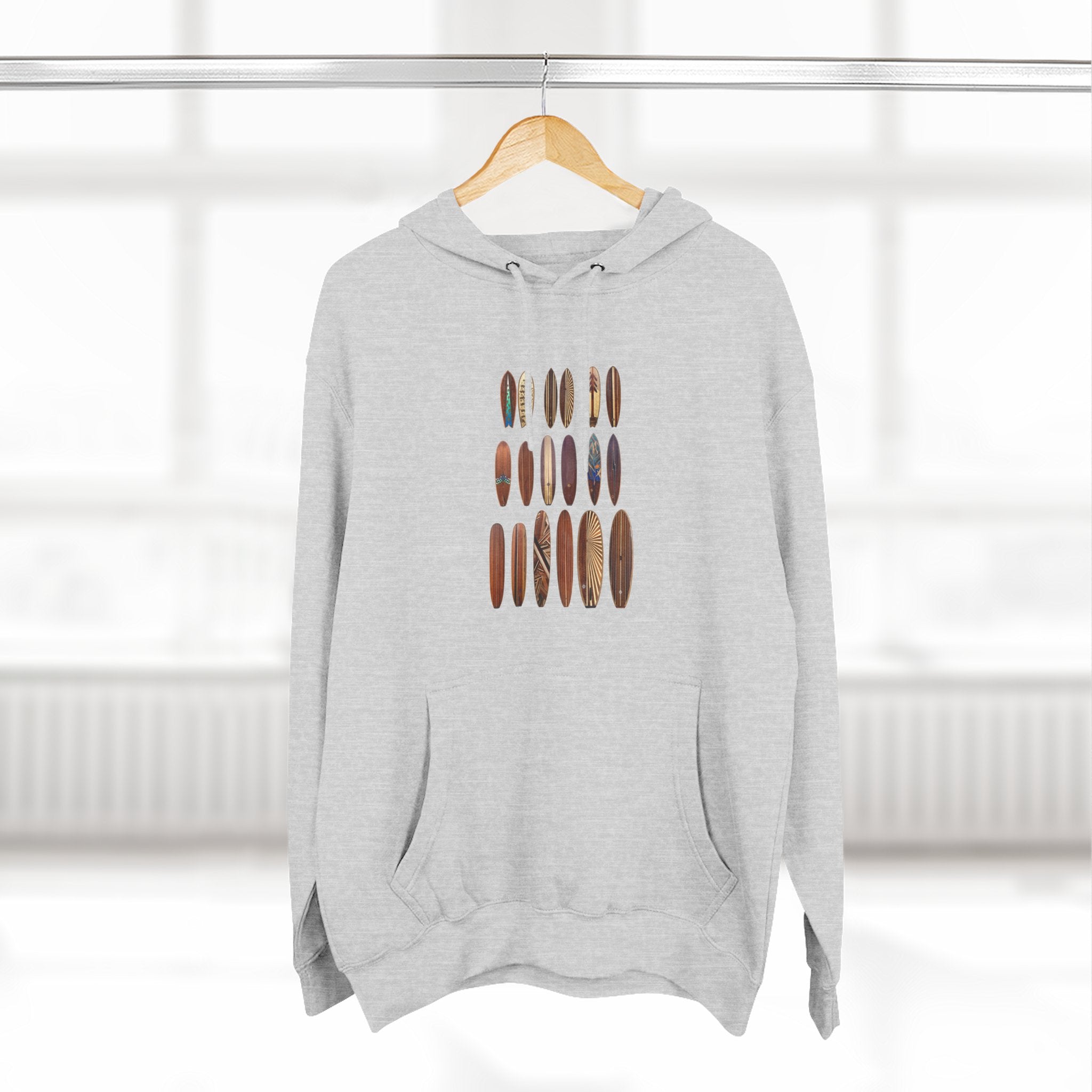Ventana Wooden Surfboards Unisex - Pull-Over Cotton Blend Fleece Hoodie