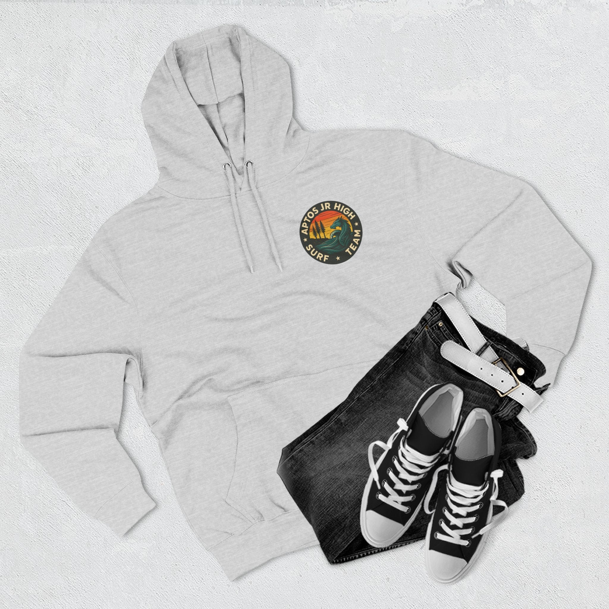 Aptos Junior High Surf Team Unisex - Pull-Over Cotton Blend Fleece Hoodie