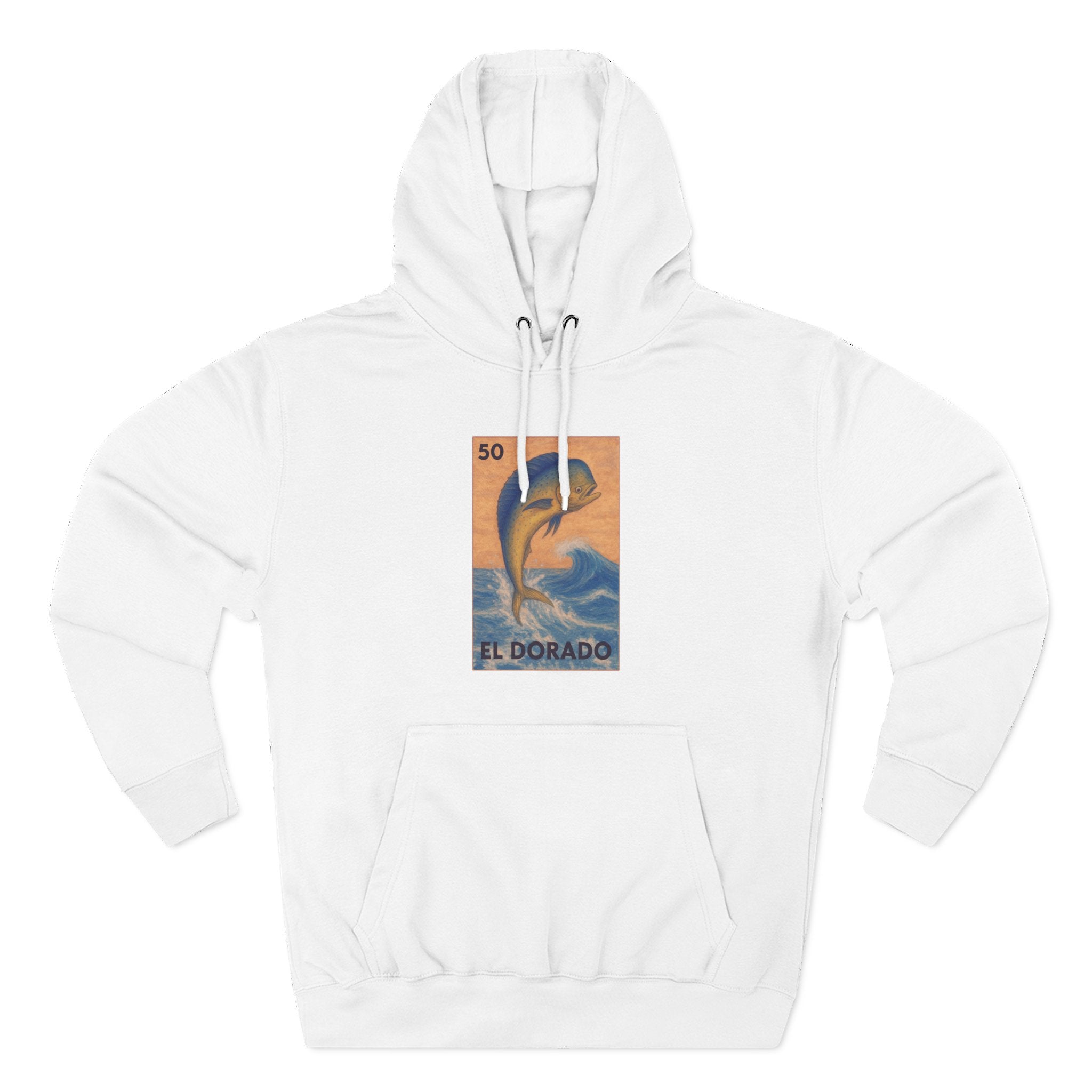 Dorado Lotería Unisex - Pull-Over Cotton Blend Fleece Hoodie (El Dorado)
