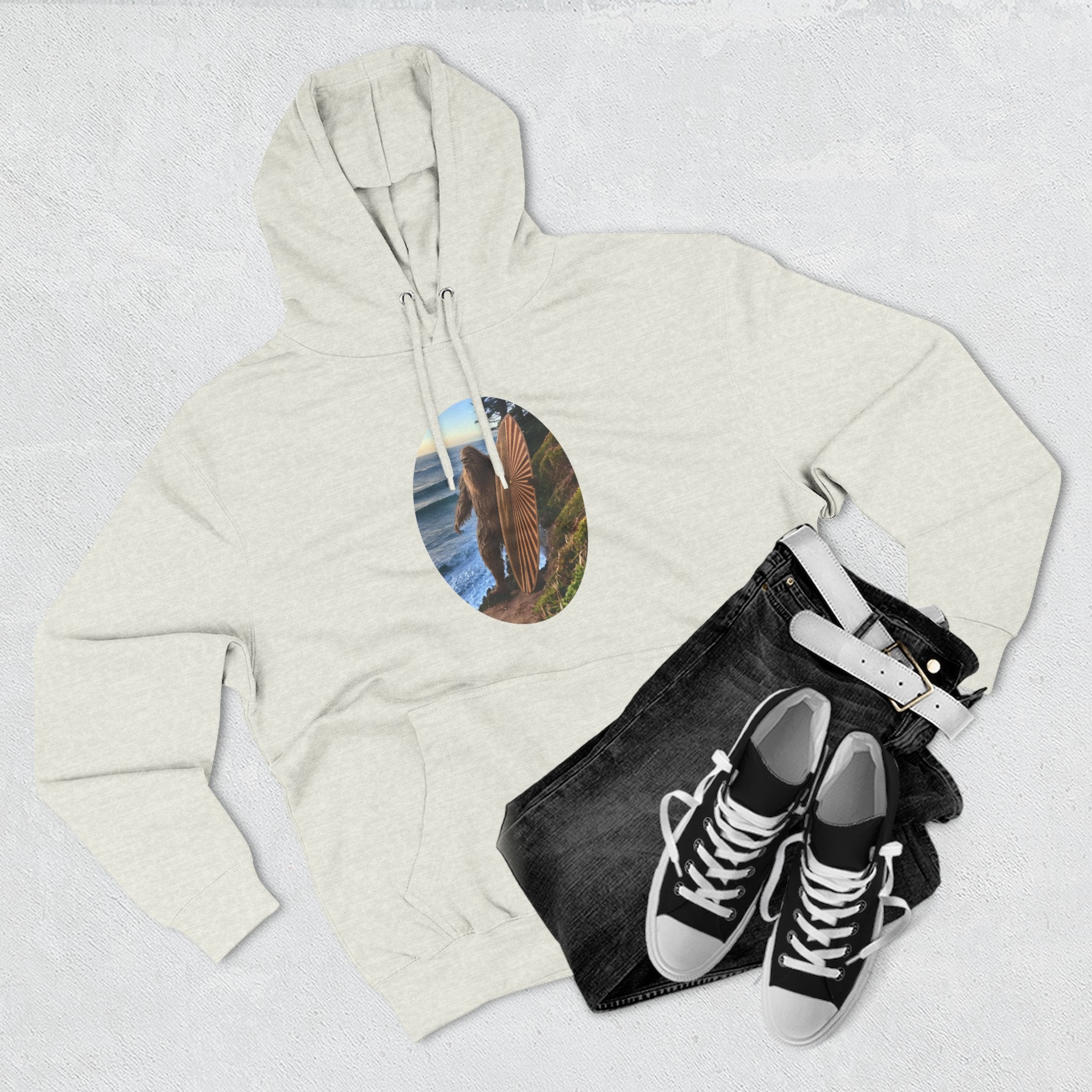 Ventana Real Surfsquatch Unisex - Pull-Over Cotton Blend Fleece Hoodie