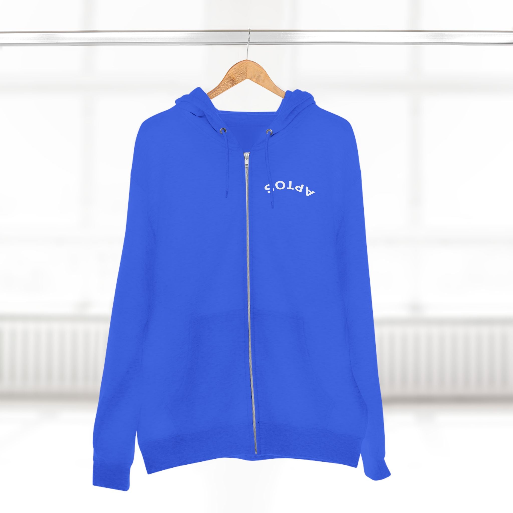 Aptos California Upside Down Unisex - Zip Cotton Blend Fleece Hoodie