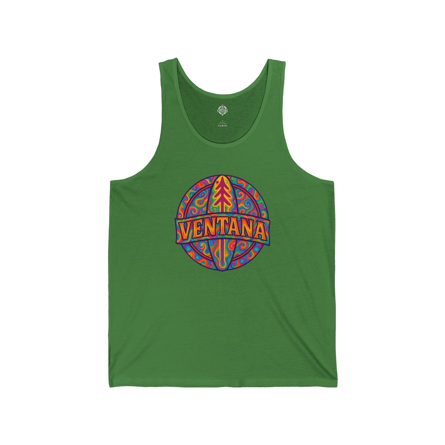 Ventana Psychedelic Treefish Logo - Cotton Jersey Tank Top Unisex