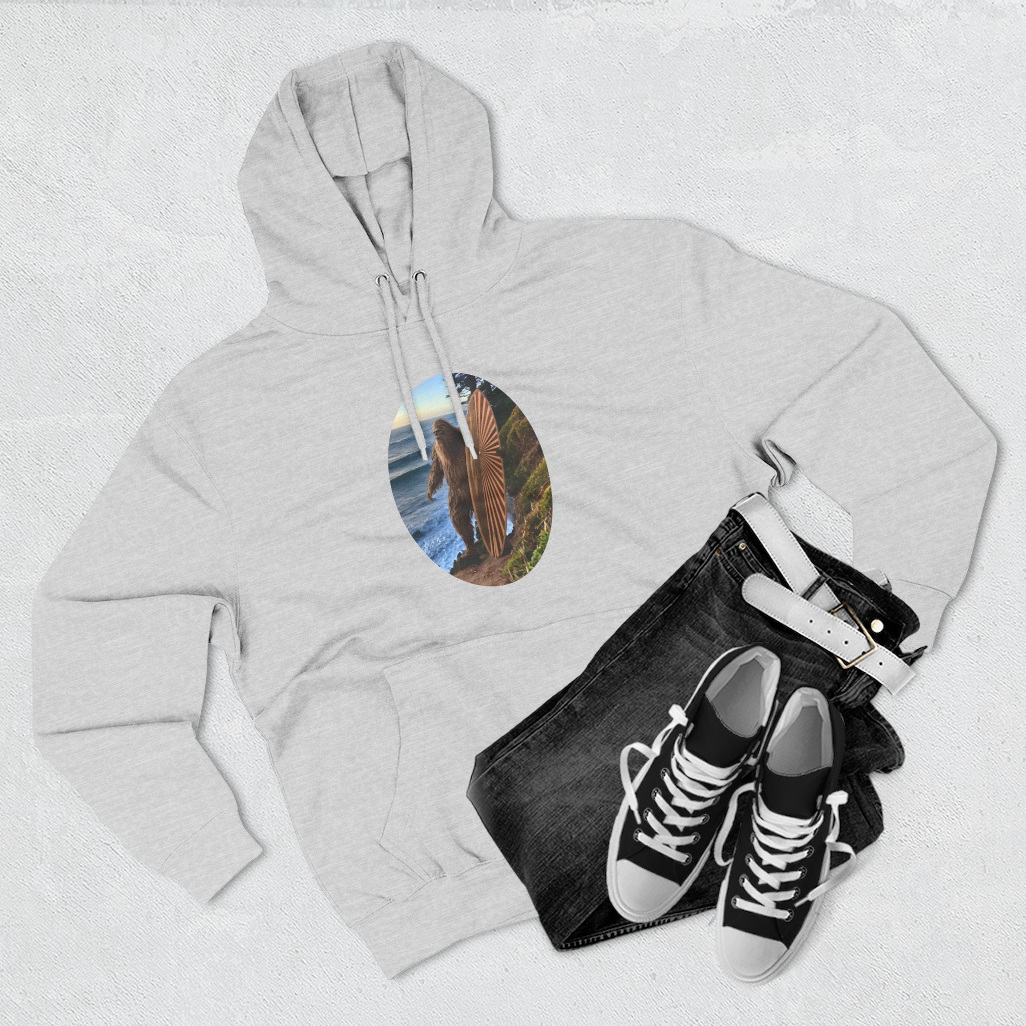 Ventana Real Surfsquatch Unisex - Pull-Over Cotton Blend Fleece Hoodie