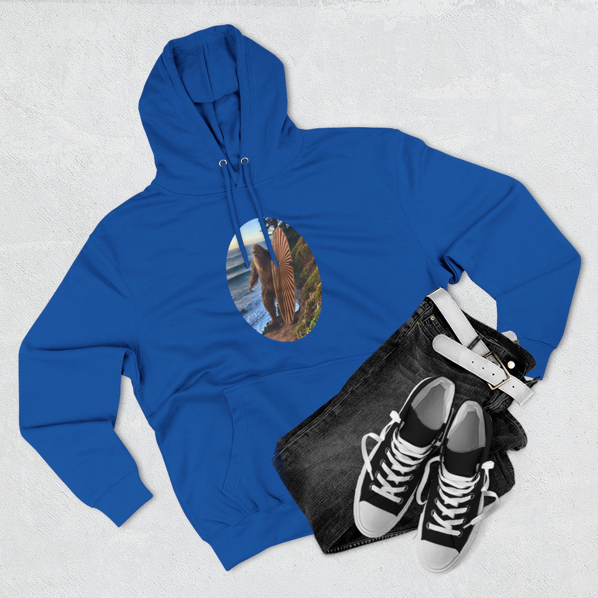 Ventana Real Surfsquatch Unisex - Pull-Over Cotton Blend Fleece Hoodie