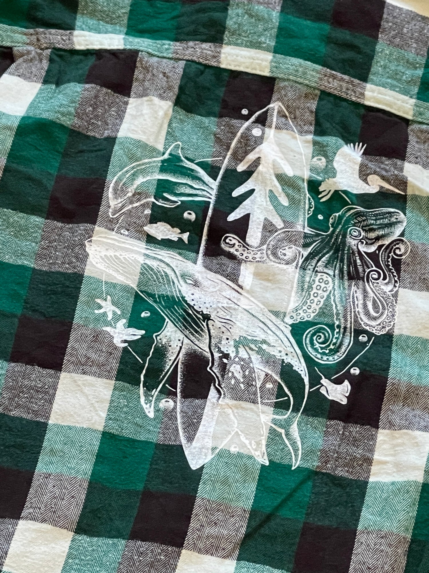 Reclaimed Flannel Large: Ventana Monterey Bay by Thiago Bianchini