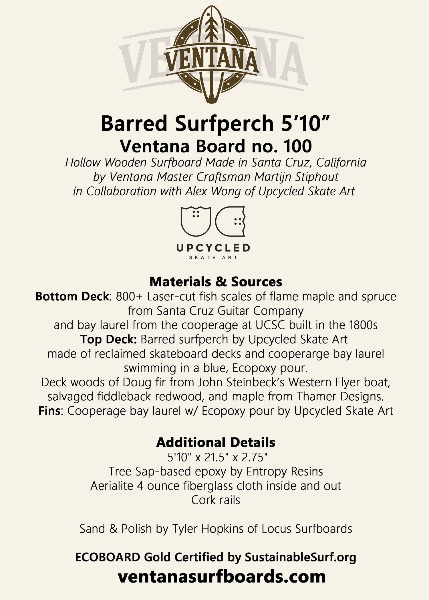 Surfboard - Barred Surfperch 5&