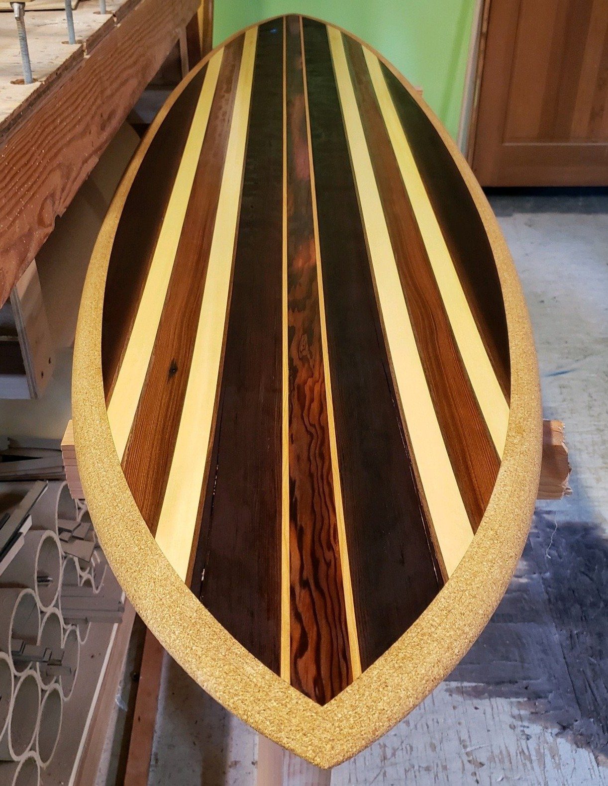 Wooden Surfboard - Sunburst Flyer 6’6”