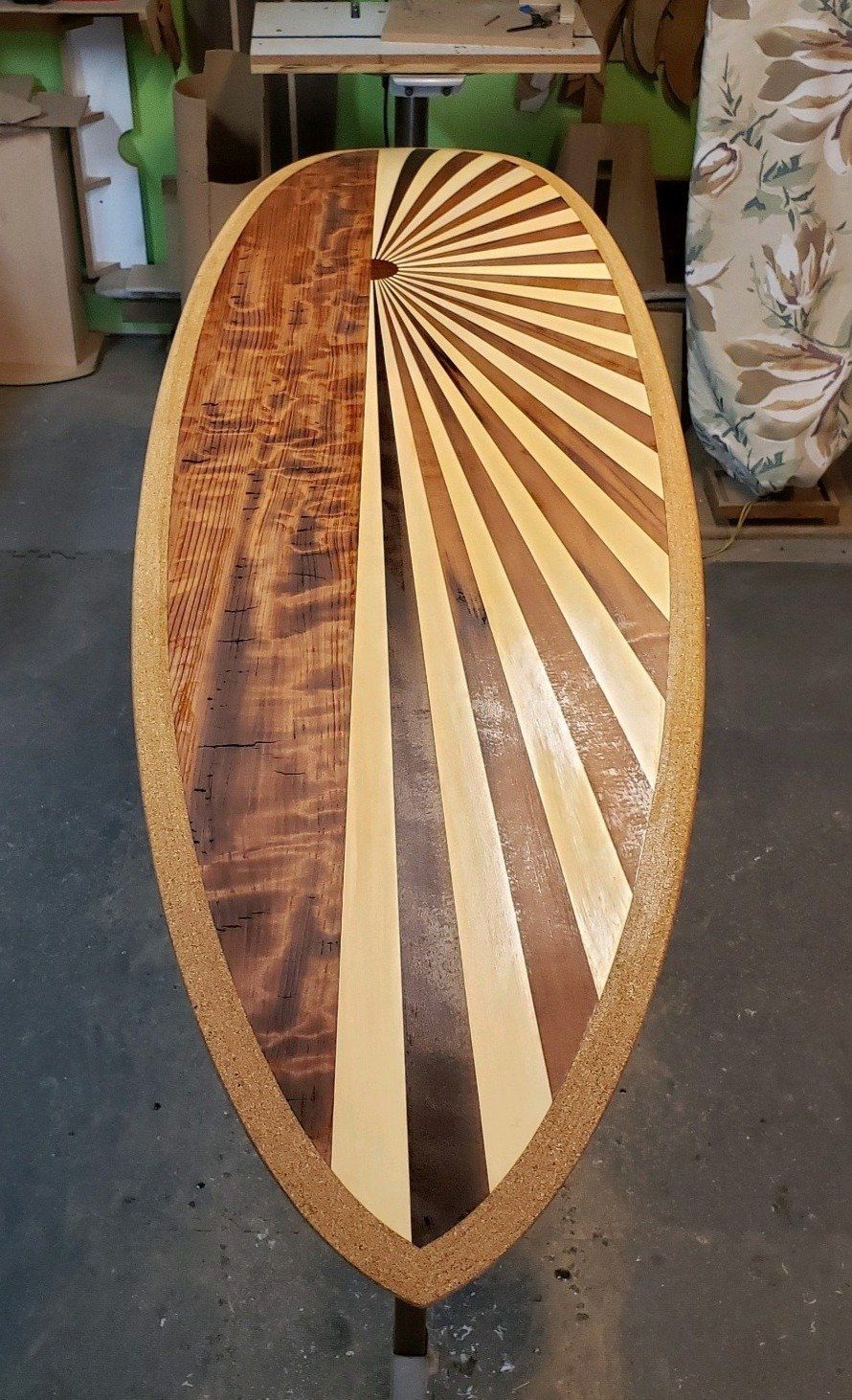 Wooden Surfboard - Sunburst Flyer 6’6”