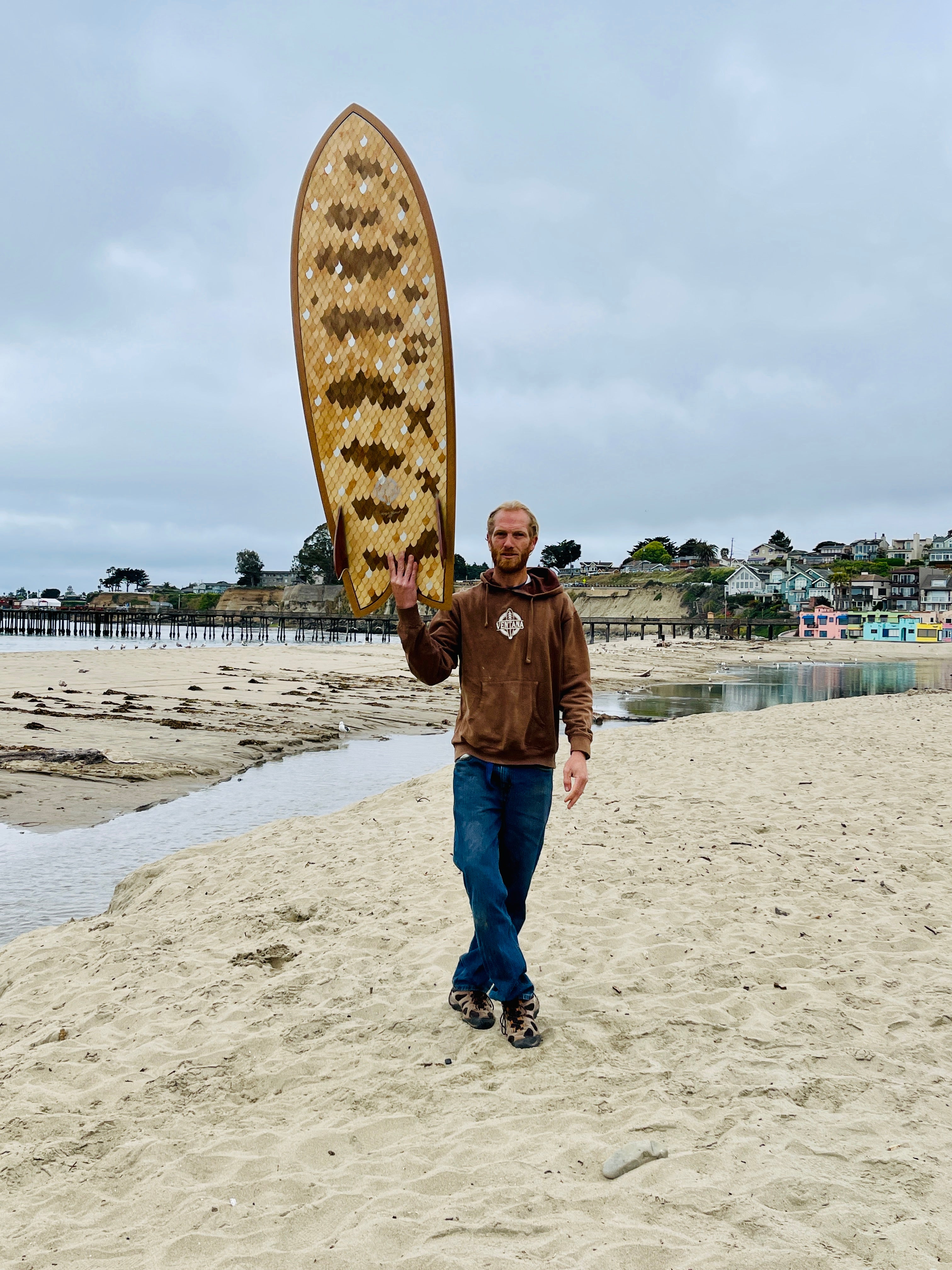 Surfboard - Surfperch Fish Taco Ukulele (available) Plus 5’8” Surfboard (sold)