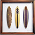 Ventana Mini Surfboard Art Piece Framed