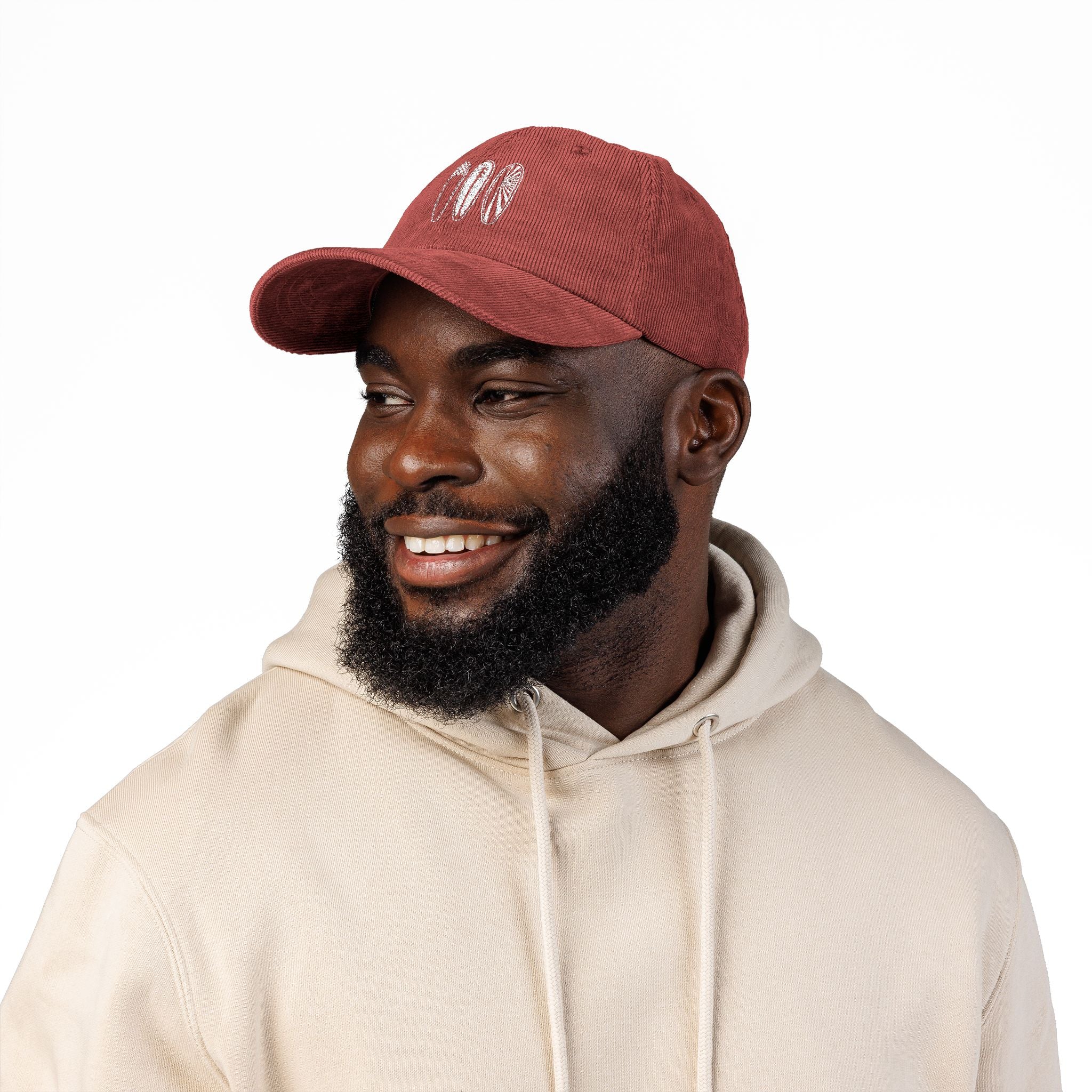 Ventana Three Board Embroidered Corduroy Cap - 100% Cotton