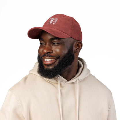 Ventana Three Board Embroidered Corduroy Cap - 100% Cotton