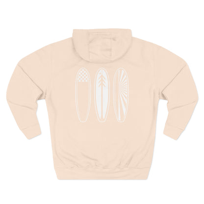 Ventana Three Board - Unisex Pull-Over Cotton Blend Fleece Hoodie