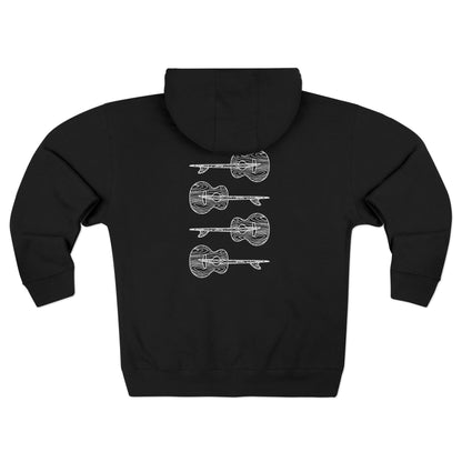 Ventana Santa Cruz Guitar Collab Unisex - Zip Cotton Blend Fleece Hoodie