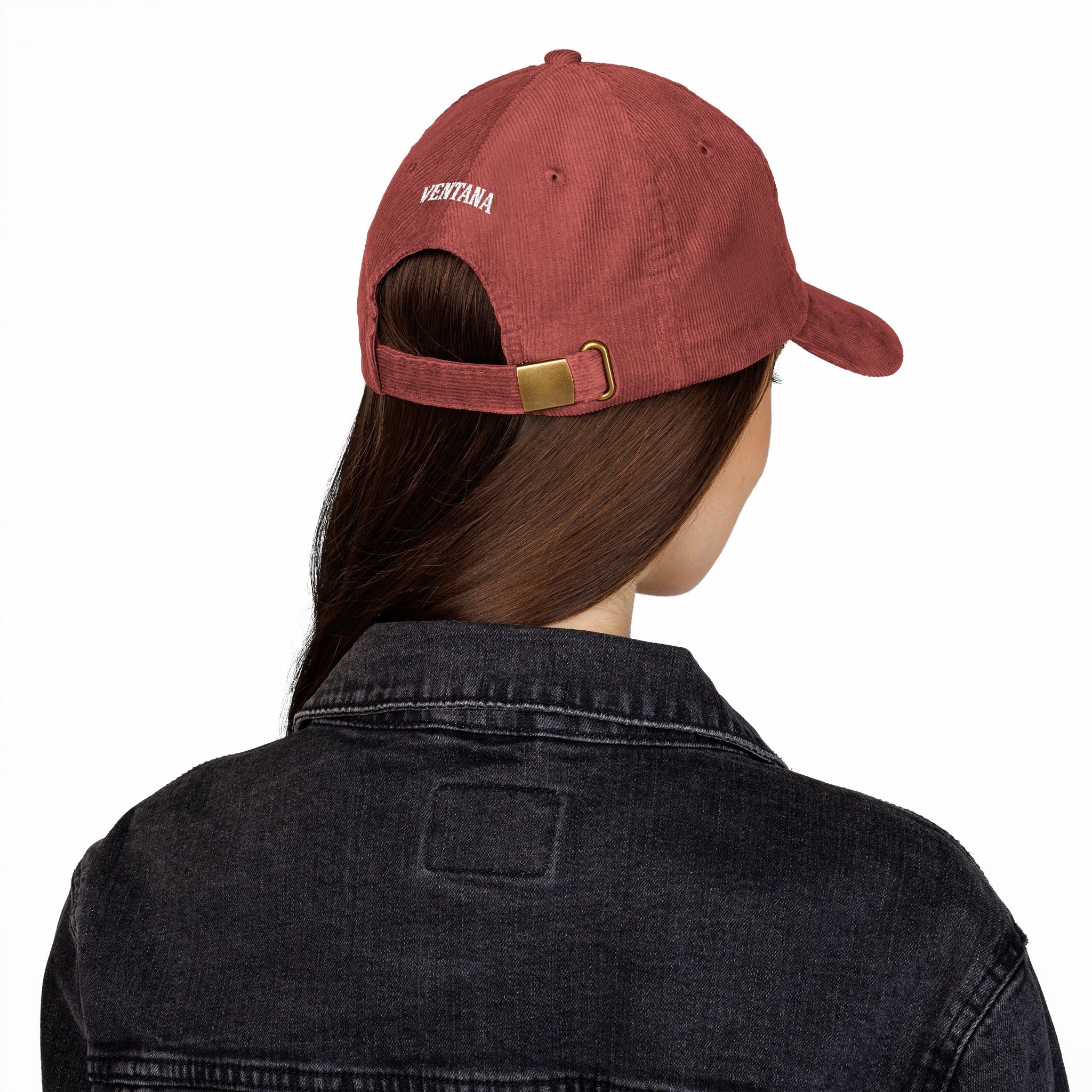 Ventana Three Board Embroidered Corduroy Cap - 100% Cotton