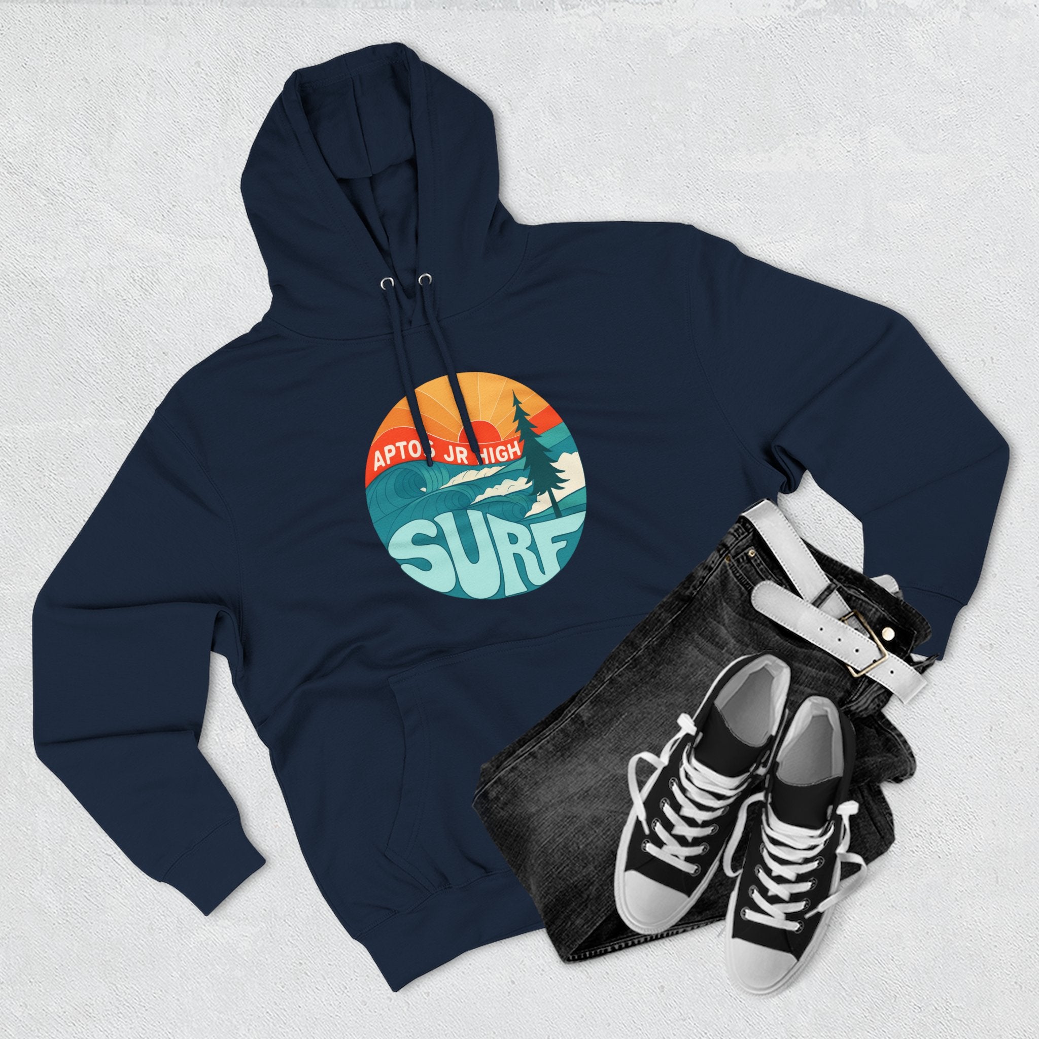 Aptos Junior High Surf Team Sunset Unisex - Pull-Over Cotton Blend Fleece Hoodie