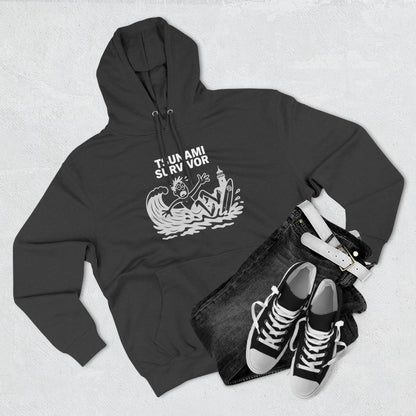 Tsunami Survivor Unisex - Pull-Over Cotton Blend Fleece Hoodie