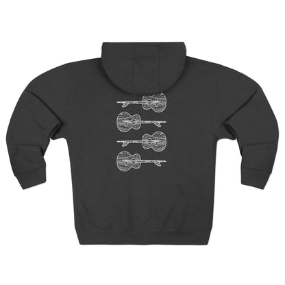 Ventana Santa Cruz Guitar Collab Unisex - Zip Cotton Blend Fleece Hoodie